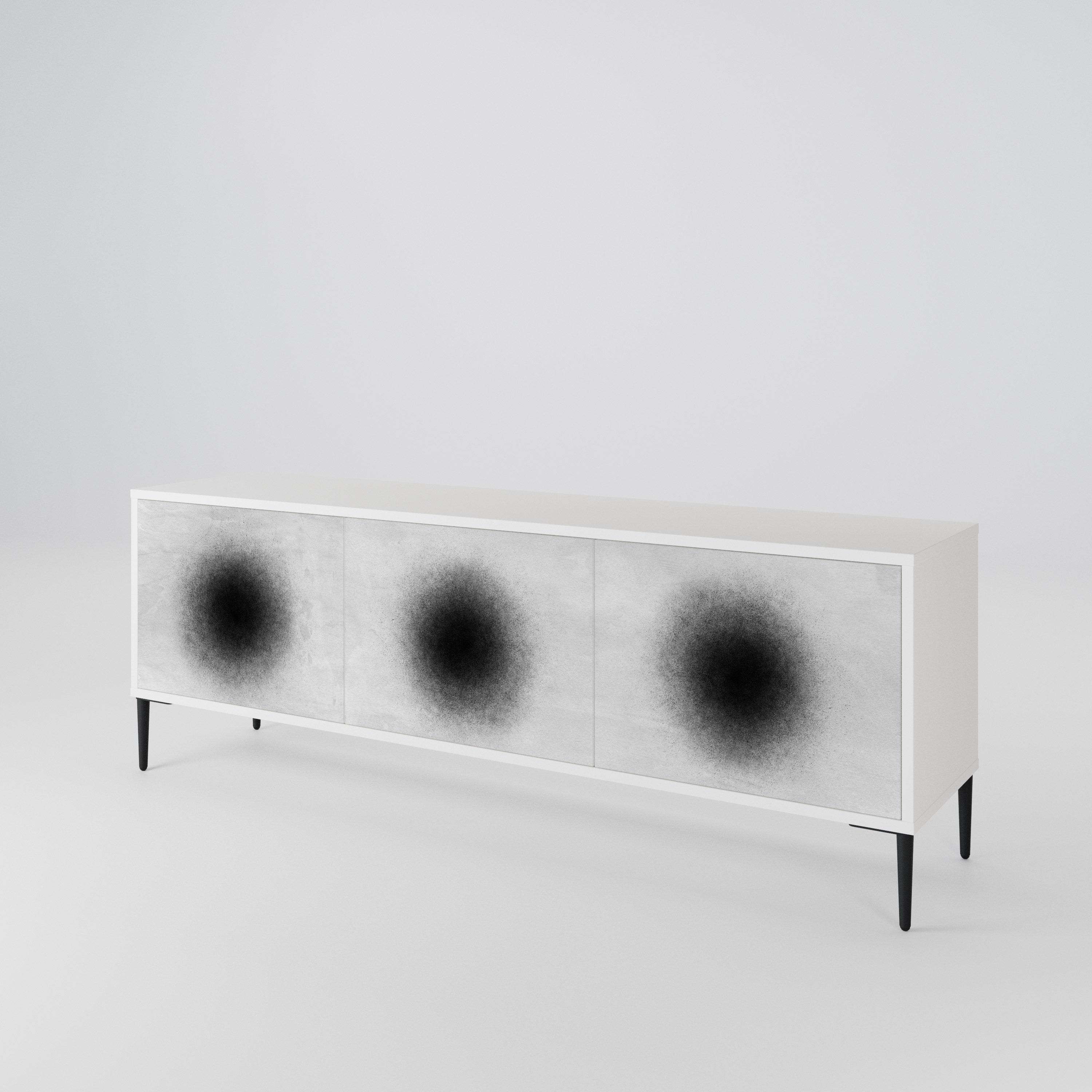 BLACK HOLE Mueble de TV de 3 Puertas