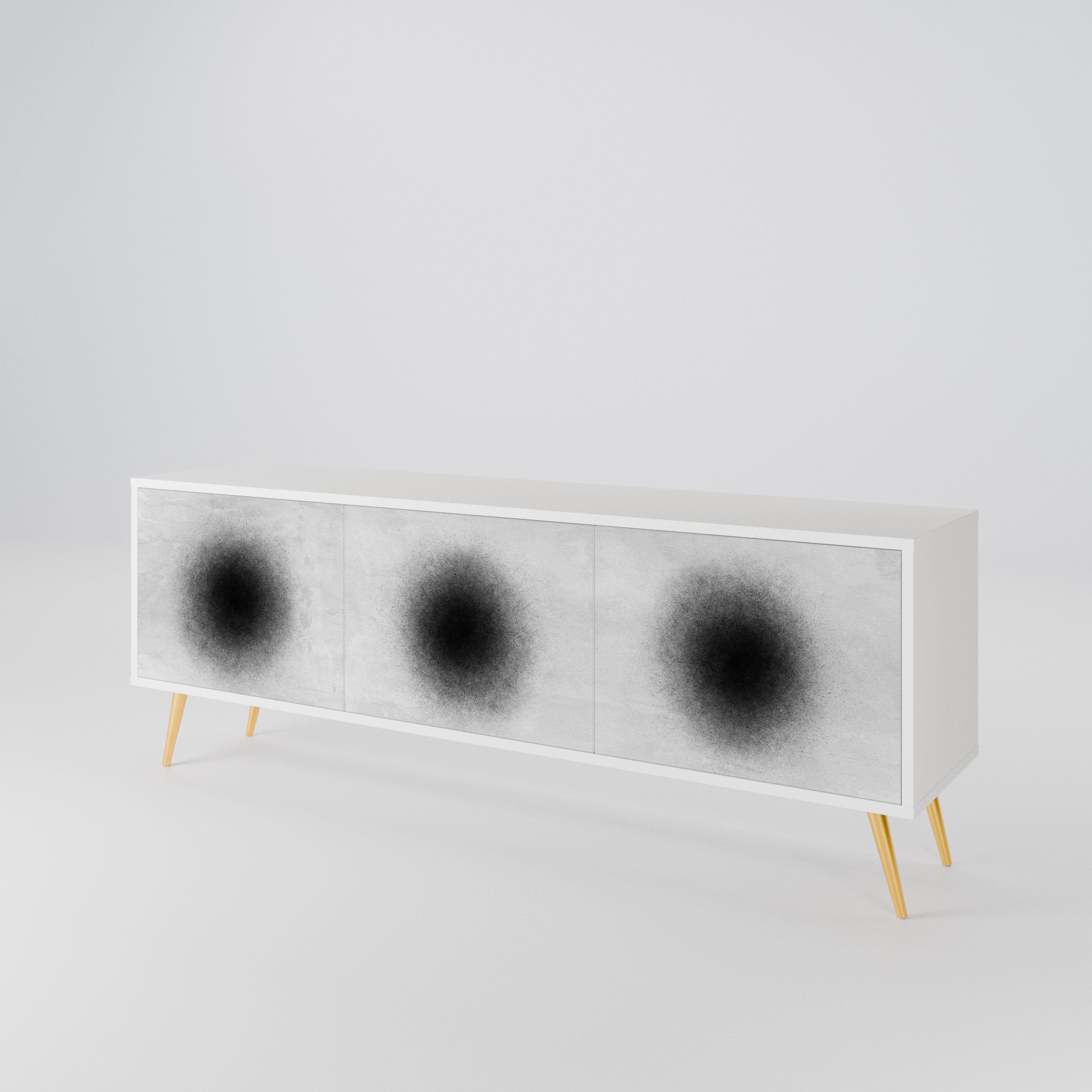 BLACK HOLE Mueble de TV de 3 Puertas