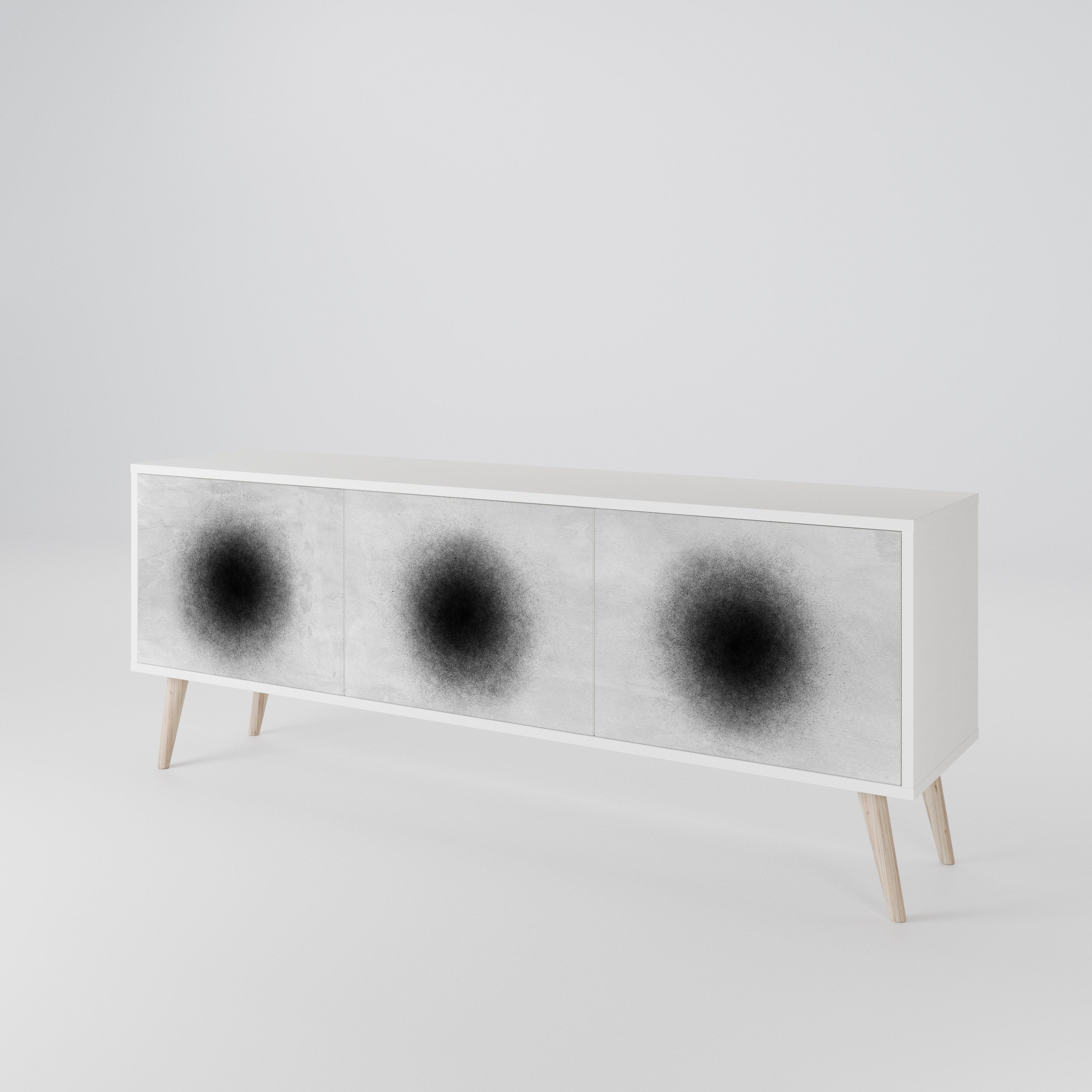 BLACK HOLE Mueble de TV de 3 Puertas