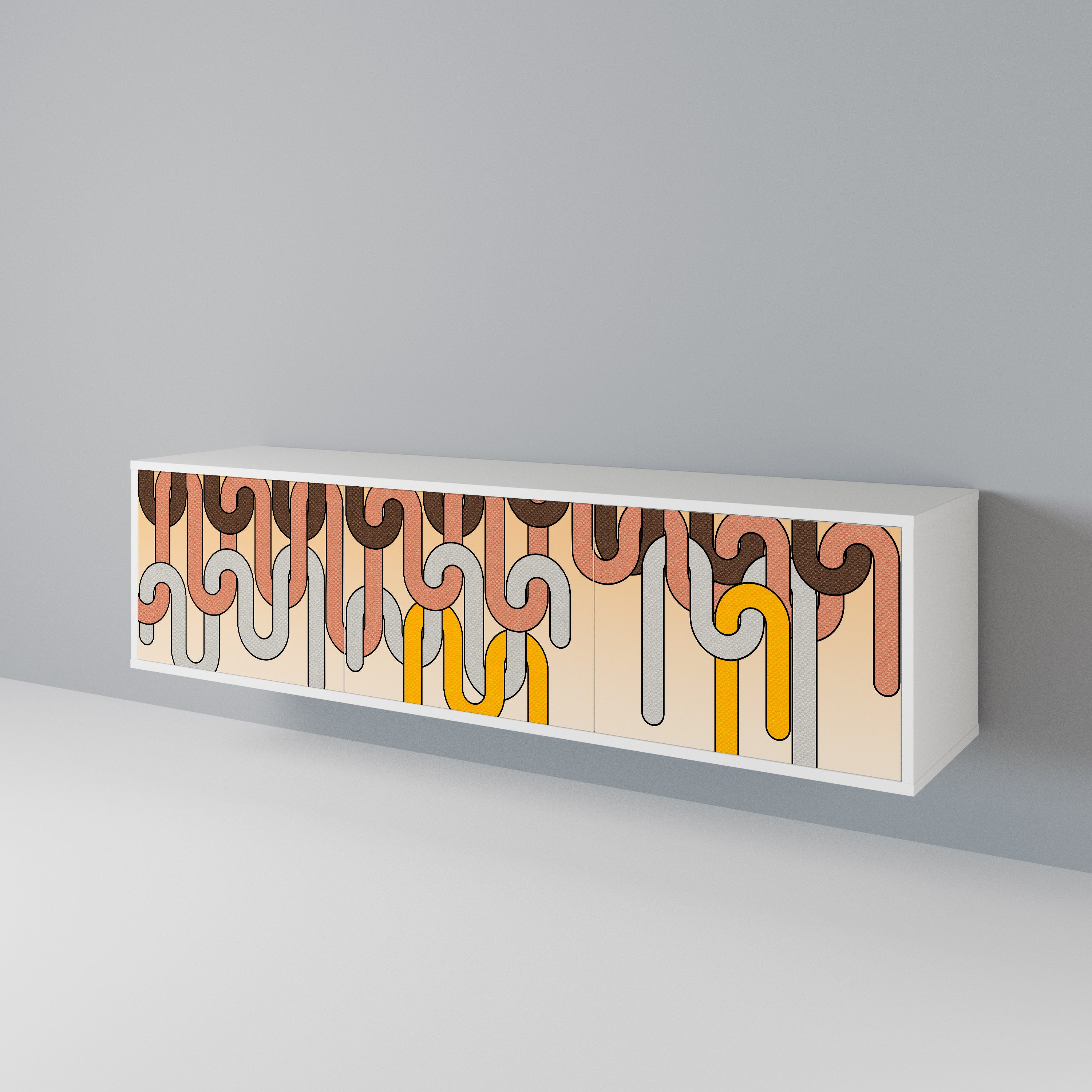 COLORFUL STRINGS Mueble de TV de 3 Puertas