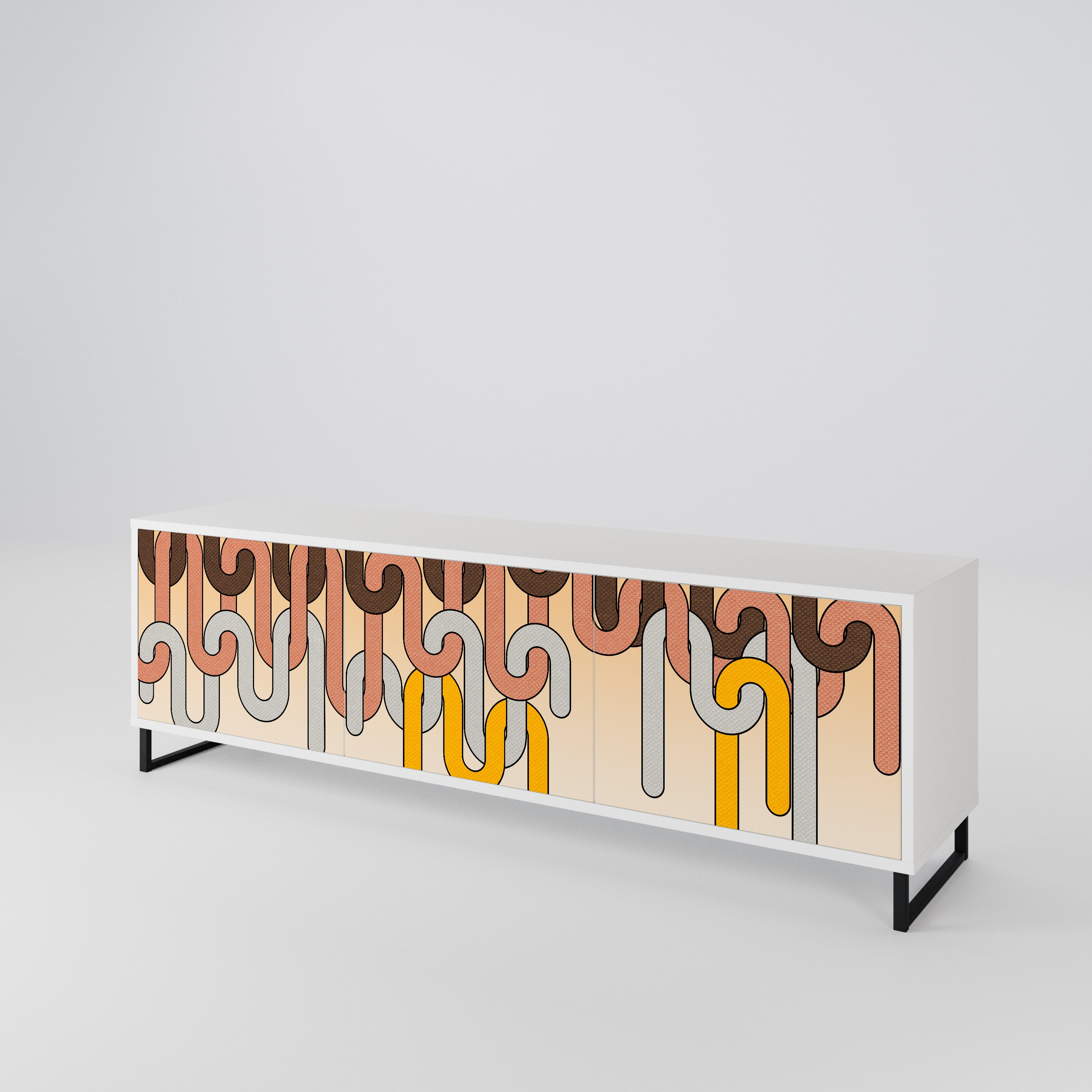COLORFUL STRINGS Mueble de TV de 3 Puertas