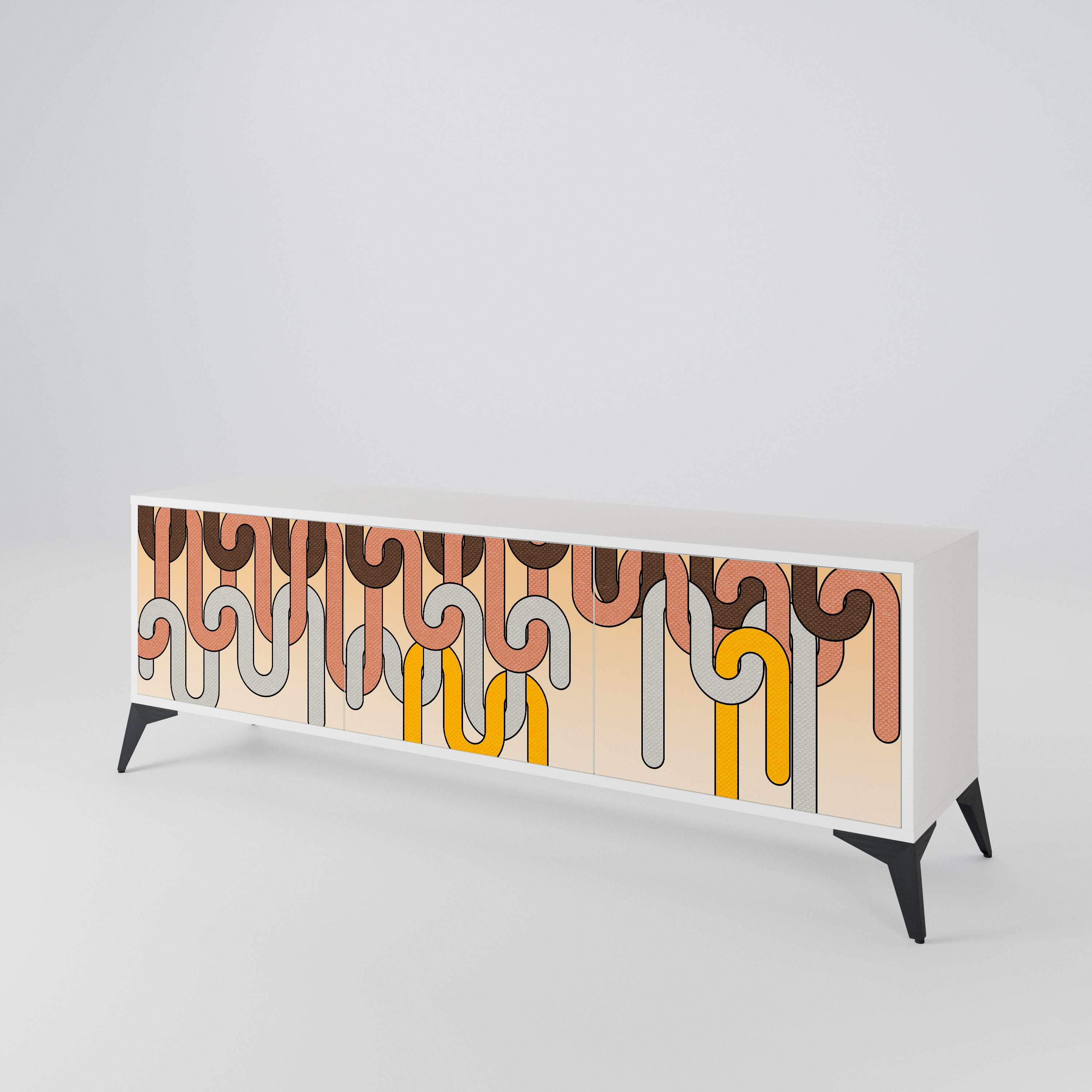 COLORFUL STRINGS Mueble de TV de 3 Puertas
