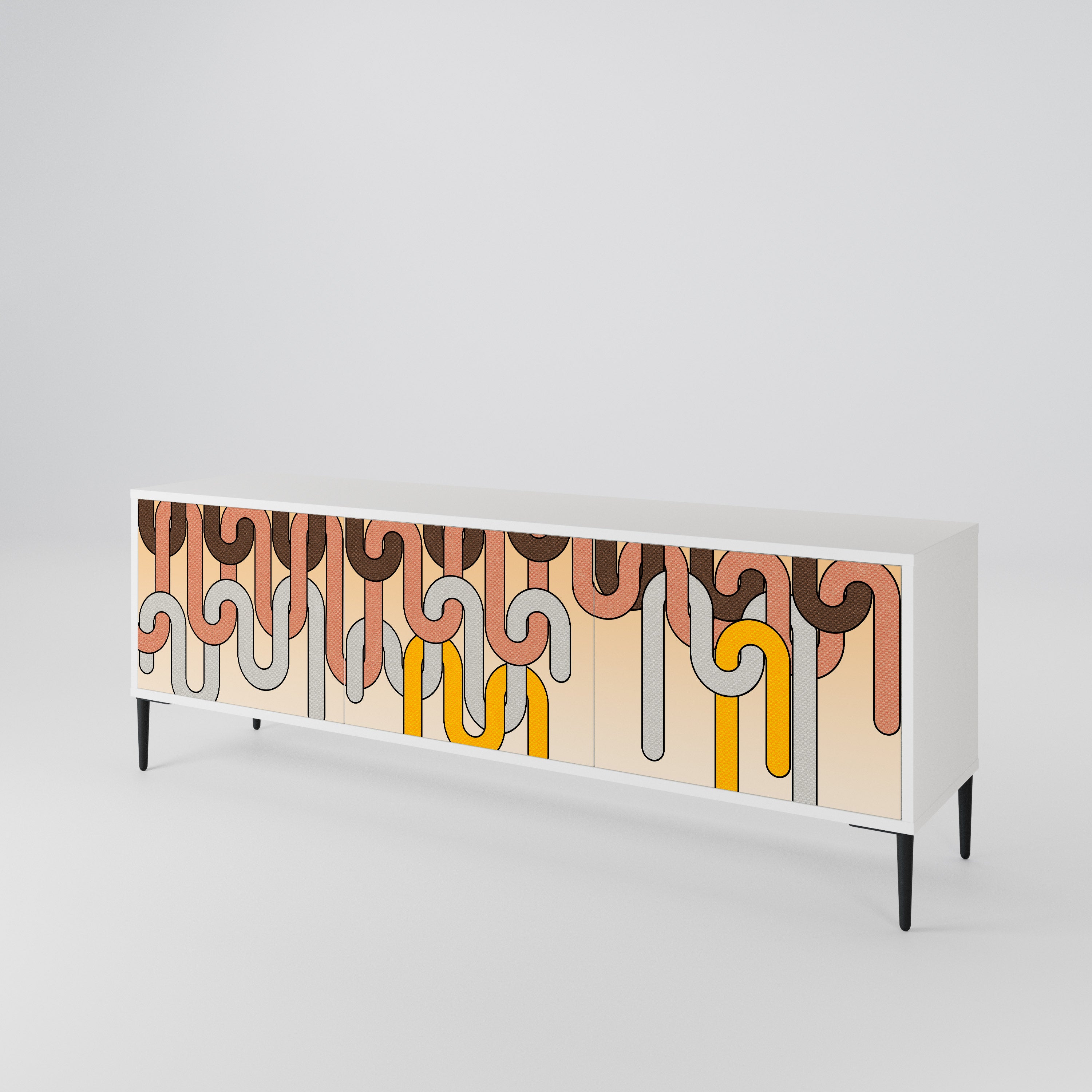 COLORFUL STRINGS Mueble de TV de 3 Puertas