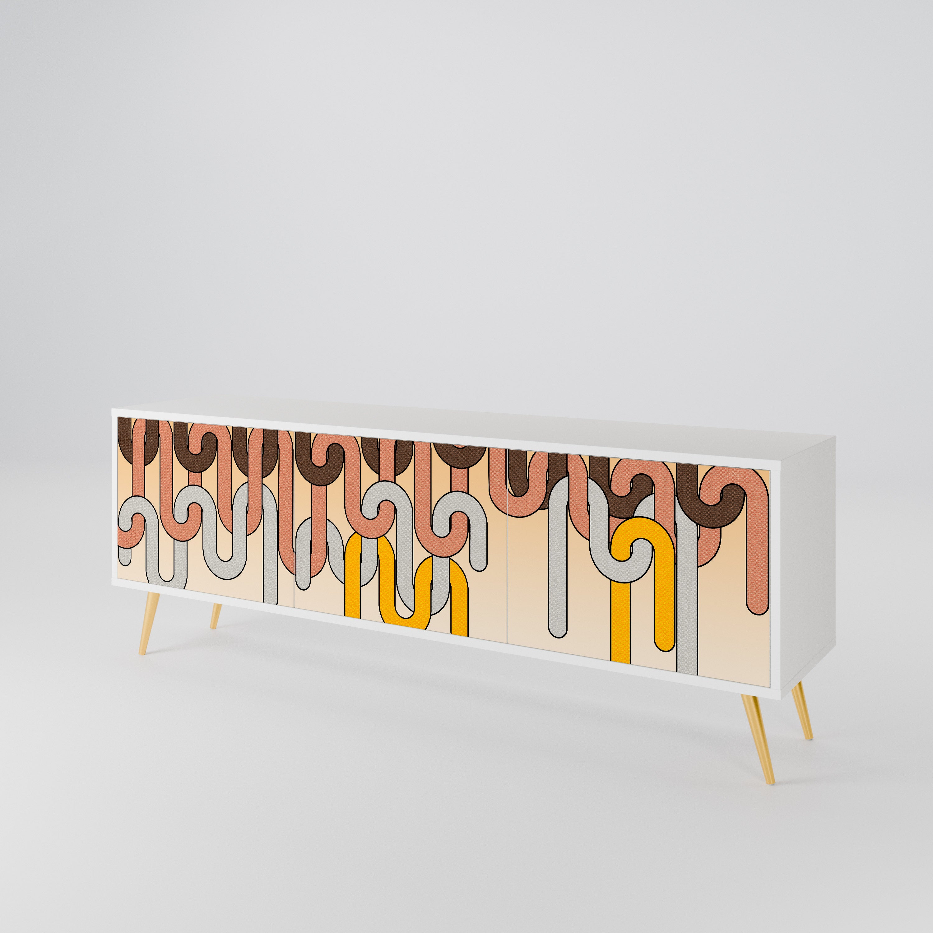 COLORFUL STRINGS Mueble de TV de 3 Puertas