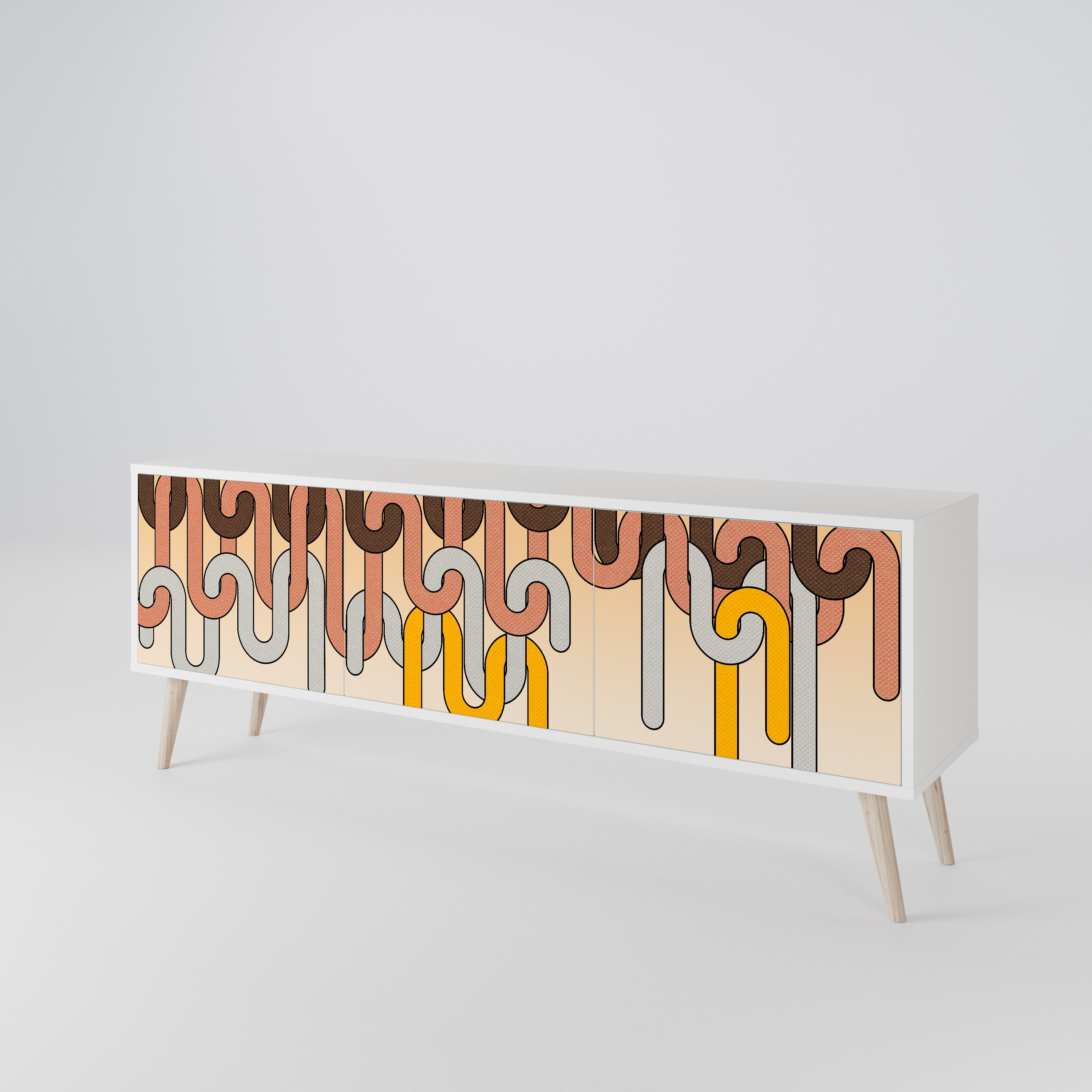 COLORFUL STRINGS Mueble de TV de 3 Puertas