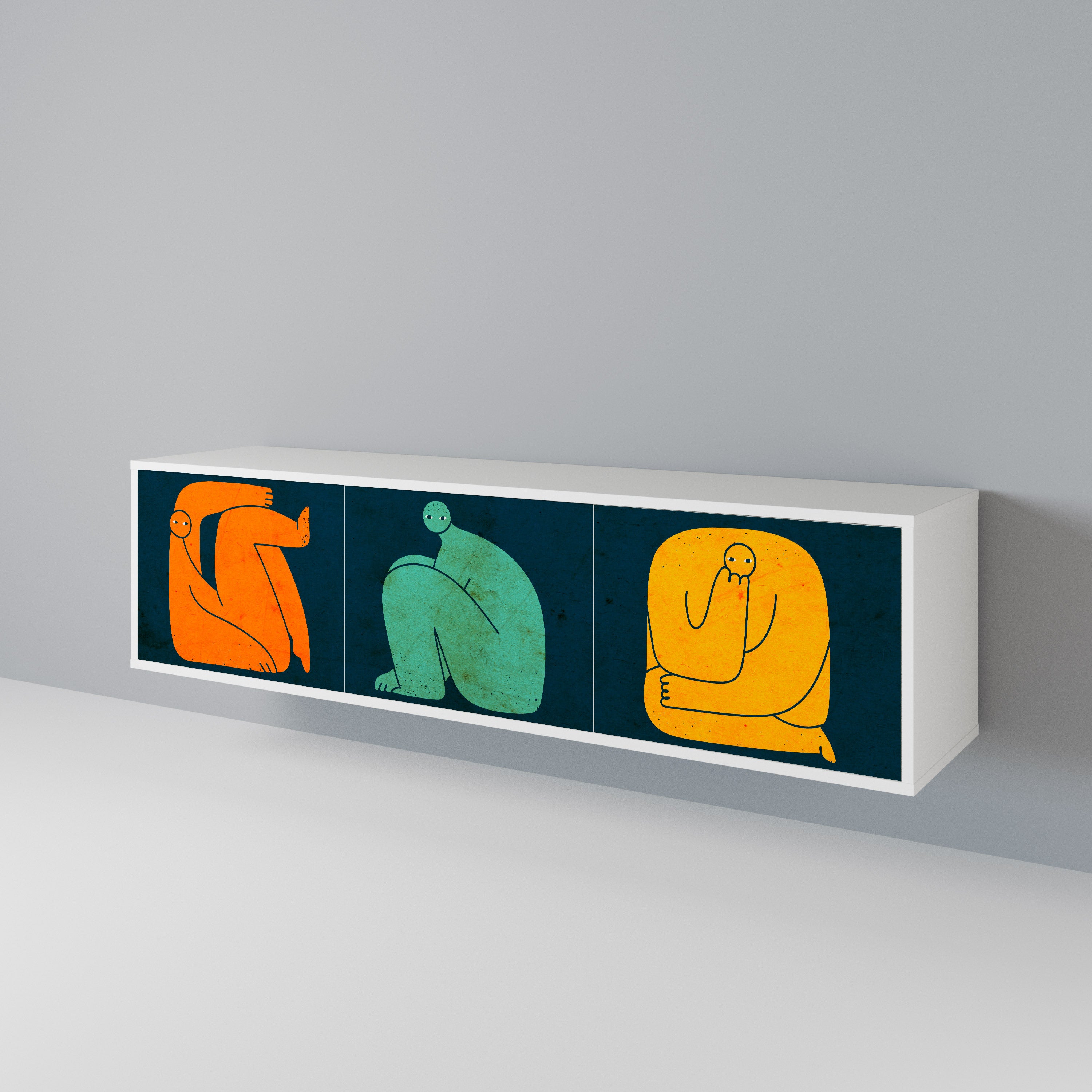TOGETHER BUT SEPARATELY Mueble de TV de 3 Puertas