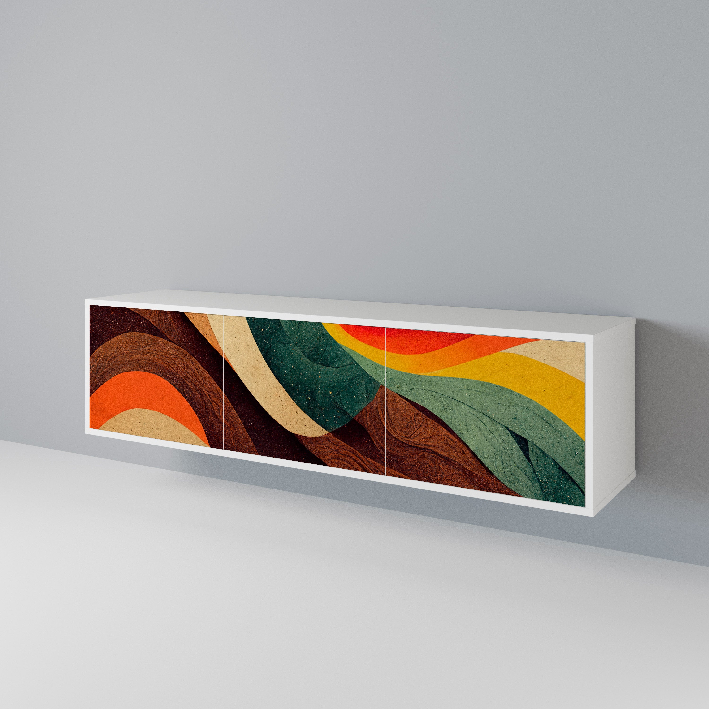 COLORFUL STRANDS 3-Door TV Cabinet