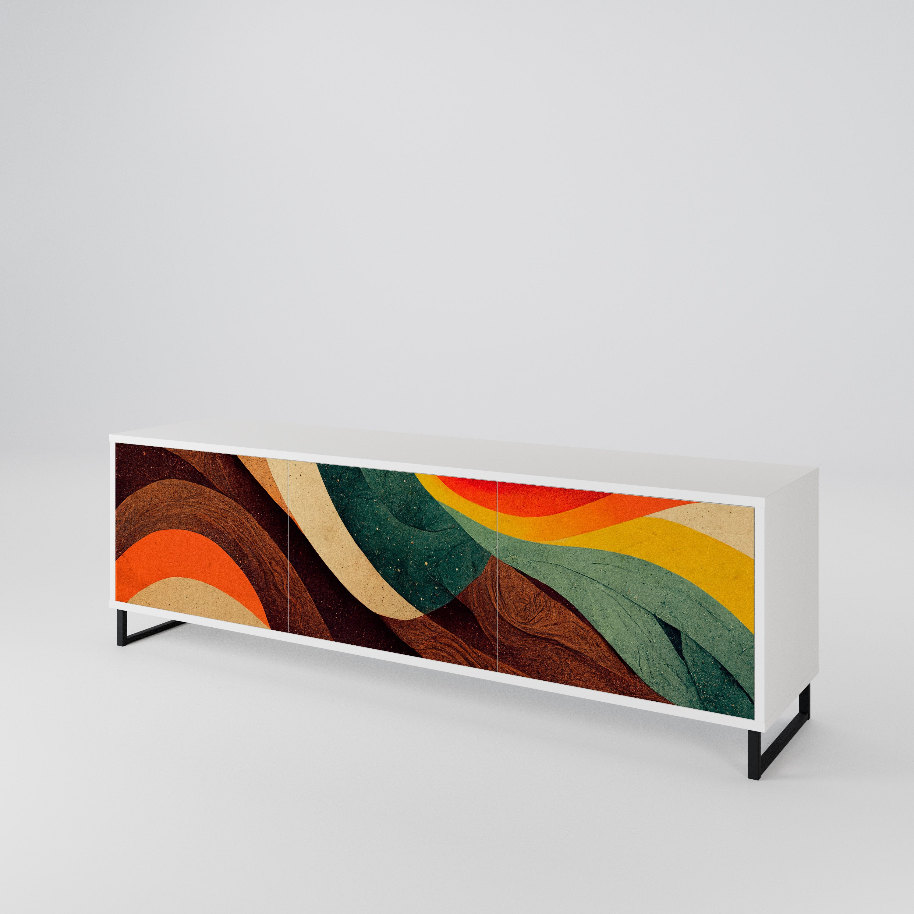 COLORFUL STRANDS 3-Door TV Cabinet