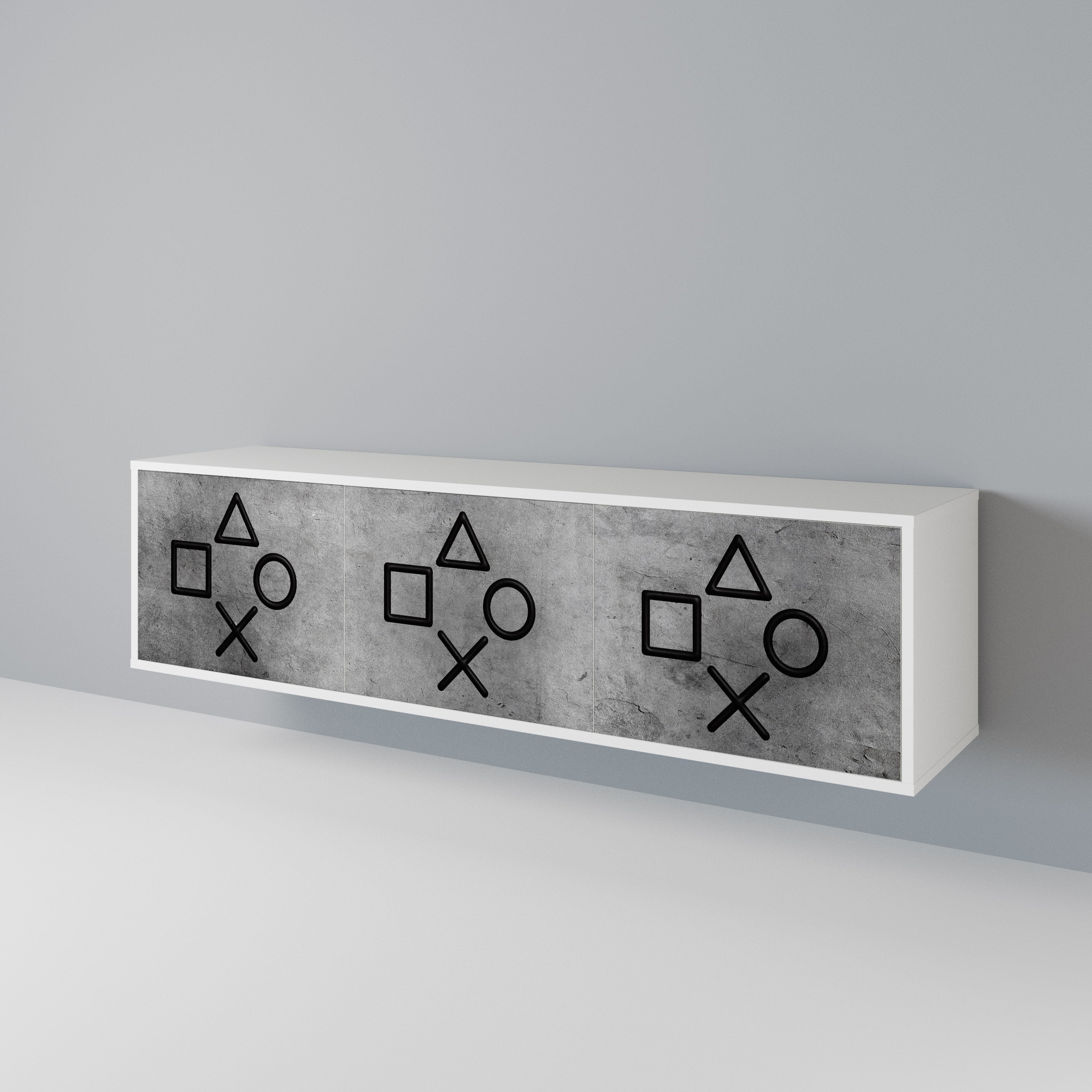 GAMER CHOICE Mueble de TV de 3 Puertas