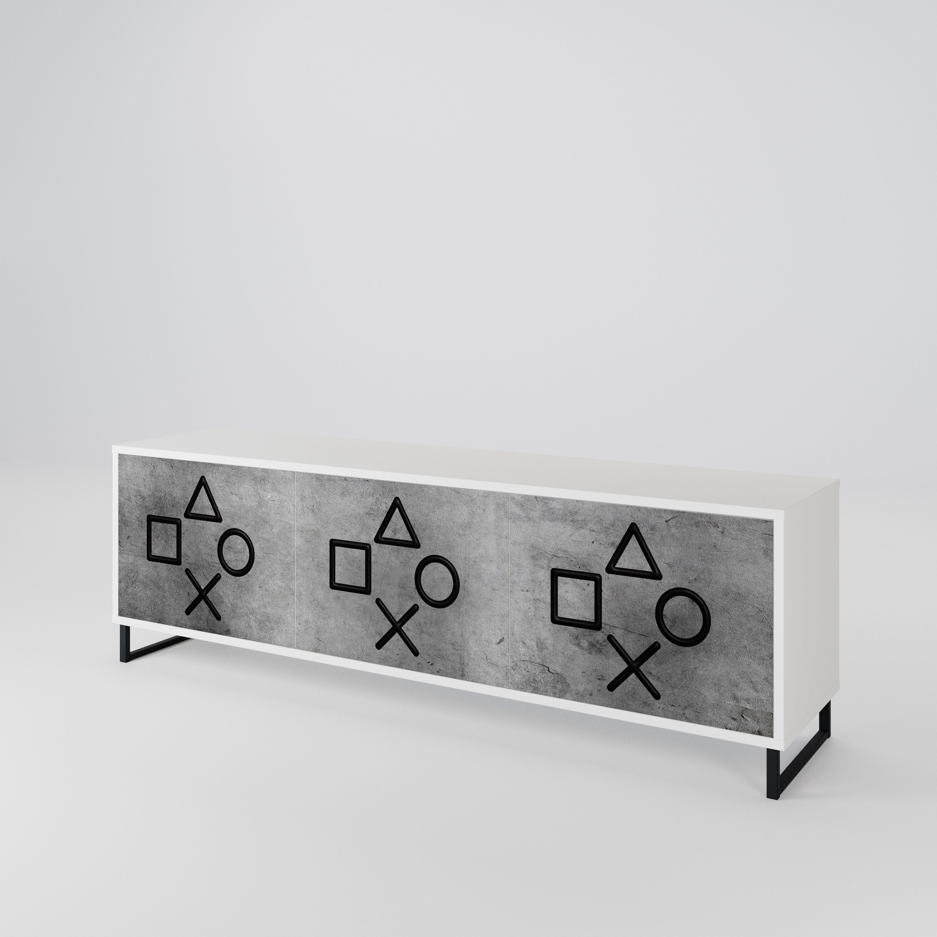 GAMER CHOICE Mueble de TV de 3 Puertas