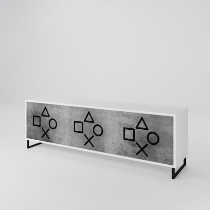 GAMER CHOICE Mueble de TV de 3 Puertas