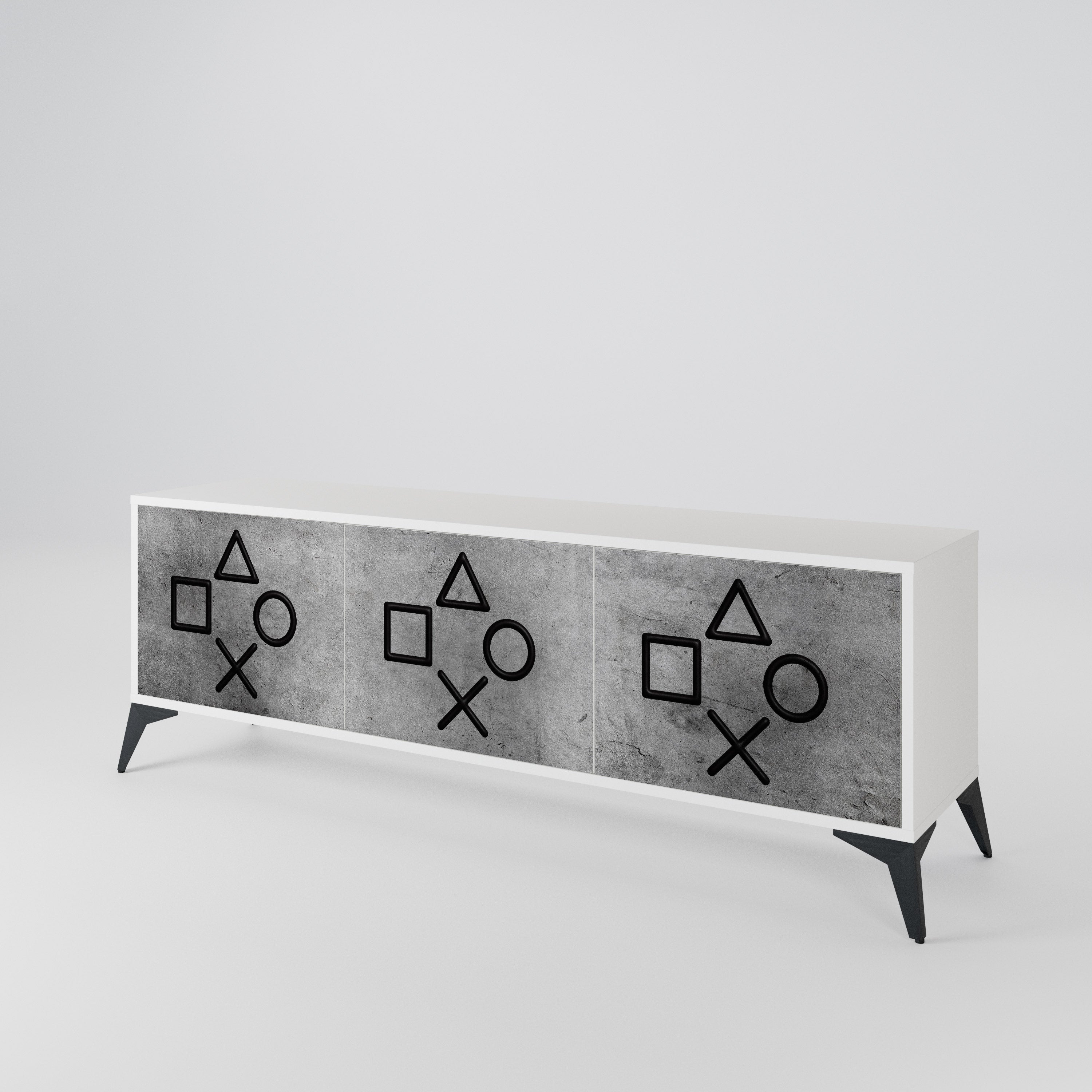 GAMER CHOICE Mueble de TV de 3 Puertas
