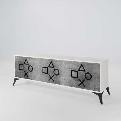 GAMER CHOICE Mueble de TV de 3 Puertas
