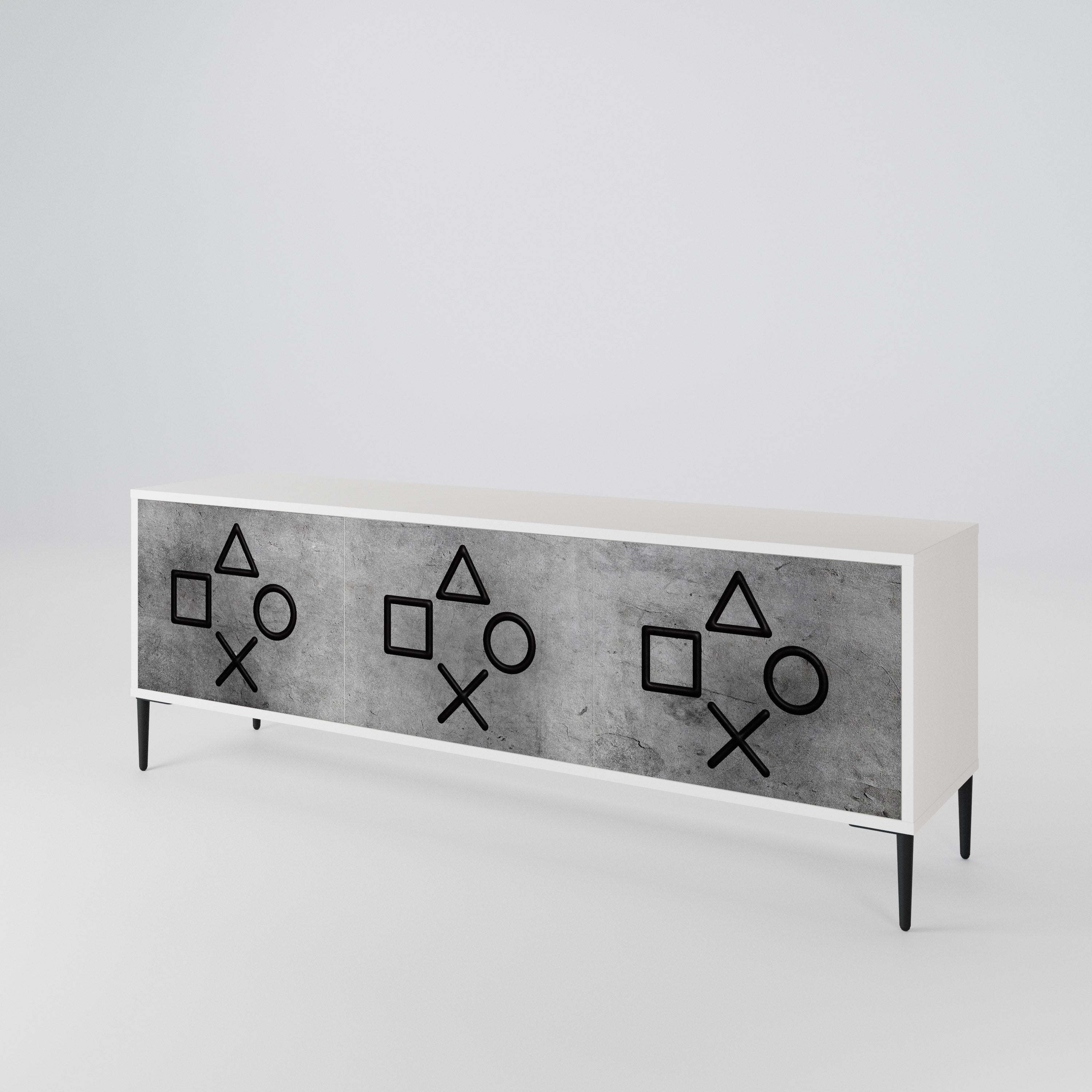 GAMER CHOICE Mueble de TV de 3 Puertas