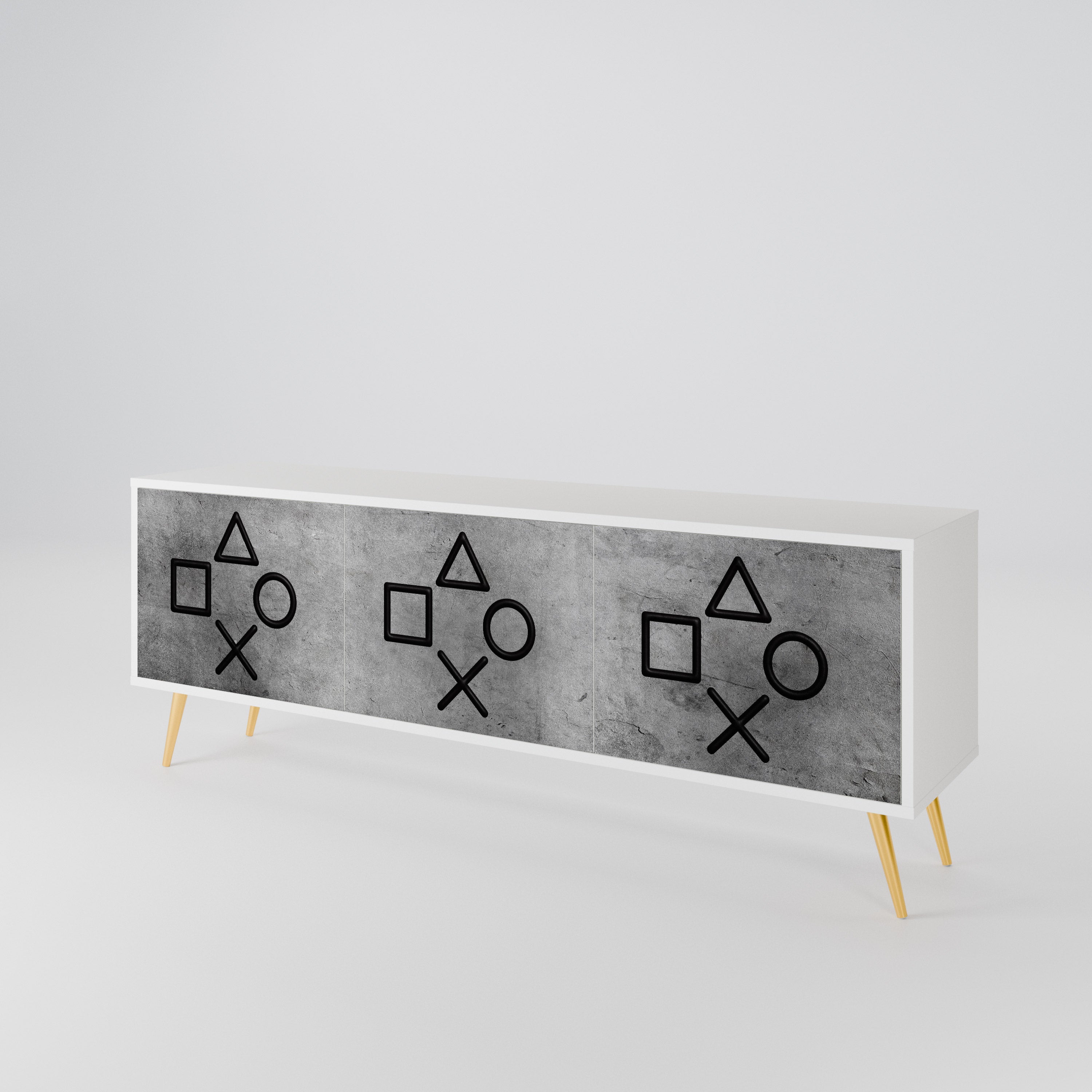 GAMER CHOICE Mueble de TV de 3 Puertas