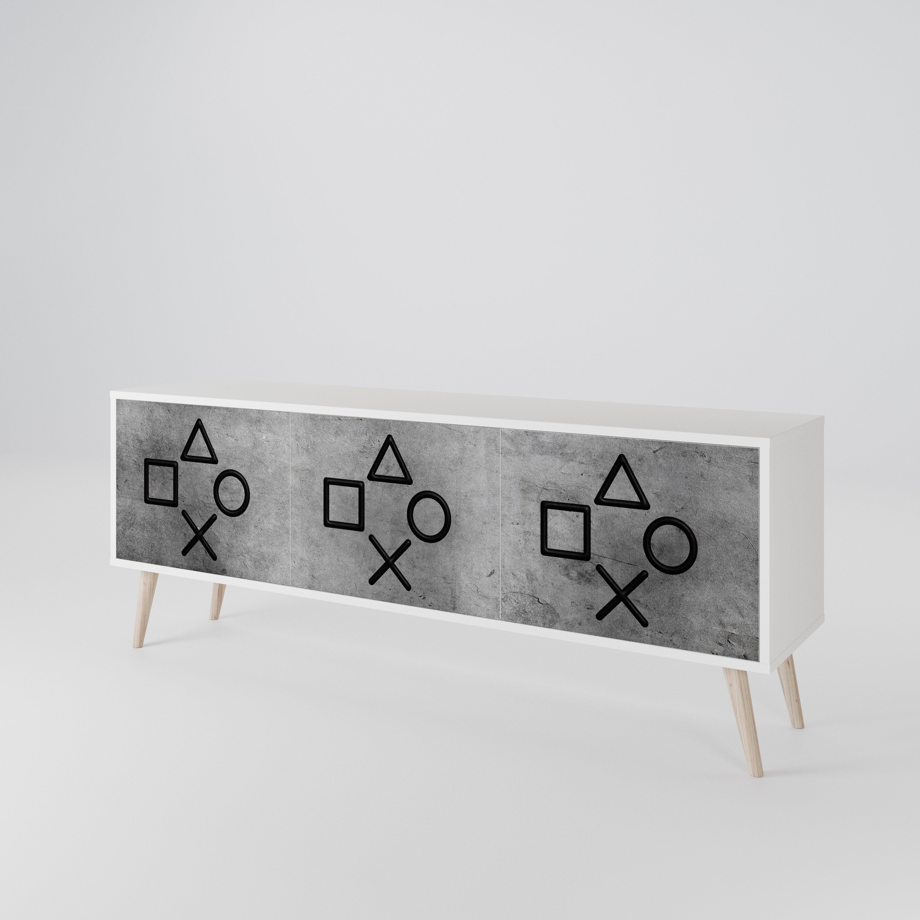 GAMER CHOICE Mueble de TV de 3 Puertas