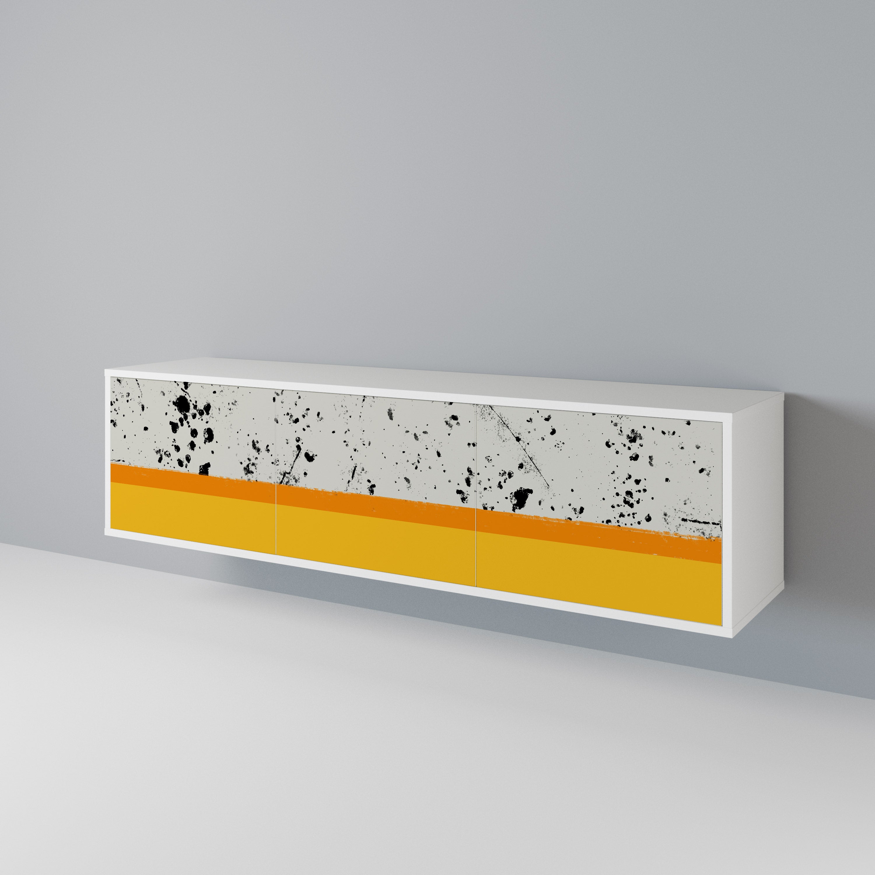 DYED BY ORANGE Mueble de TV de 3 Puertas