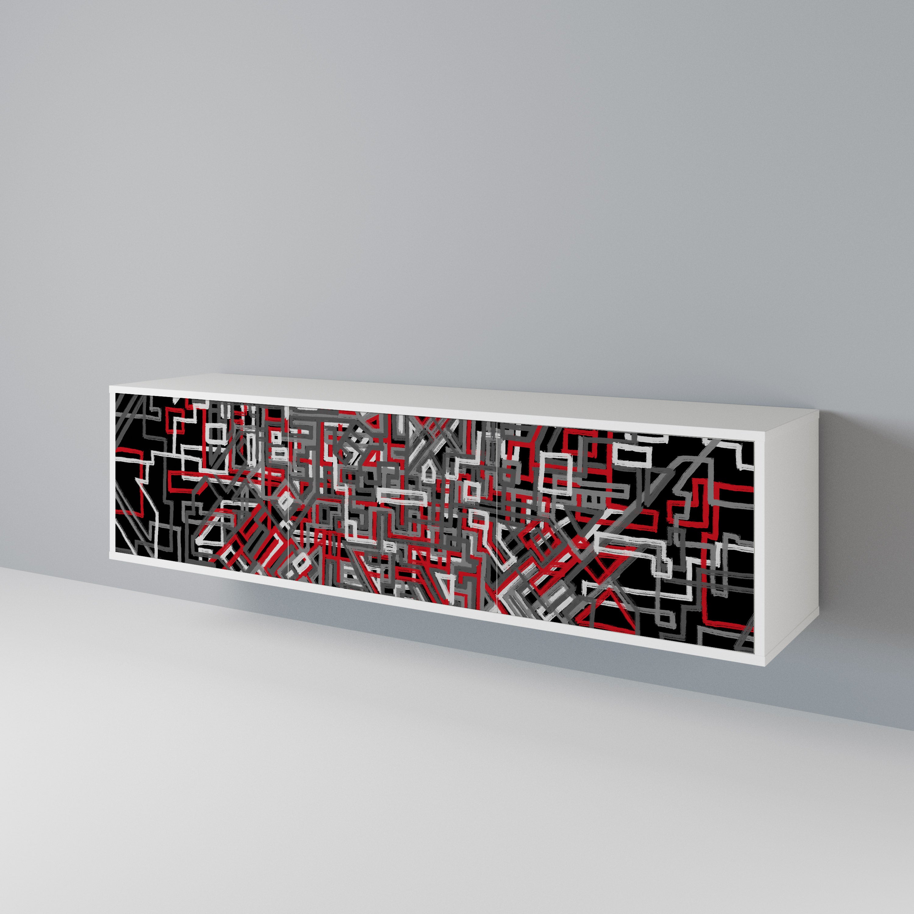 BROKEN LINES Mueble de TV de 3 Puertas