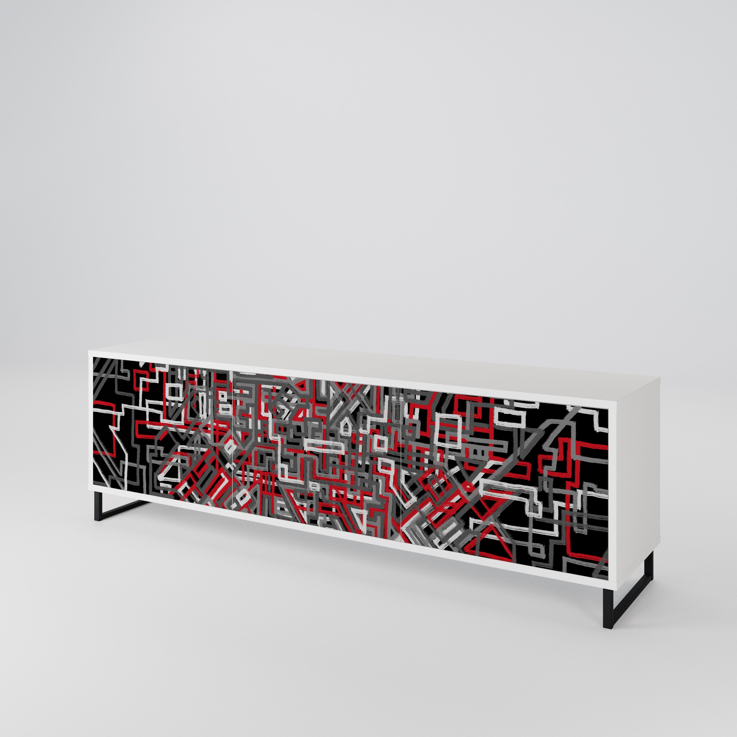 BROKEN LINES Mueble de TV de 3 Puertas