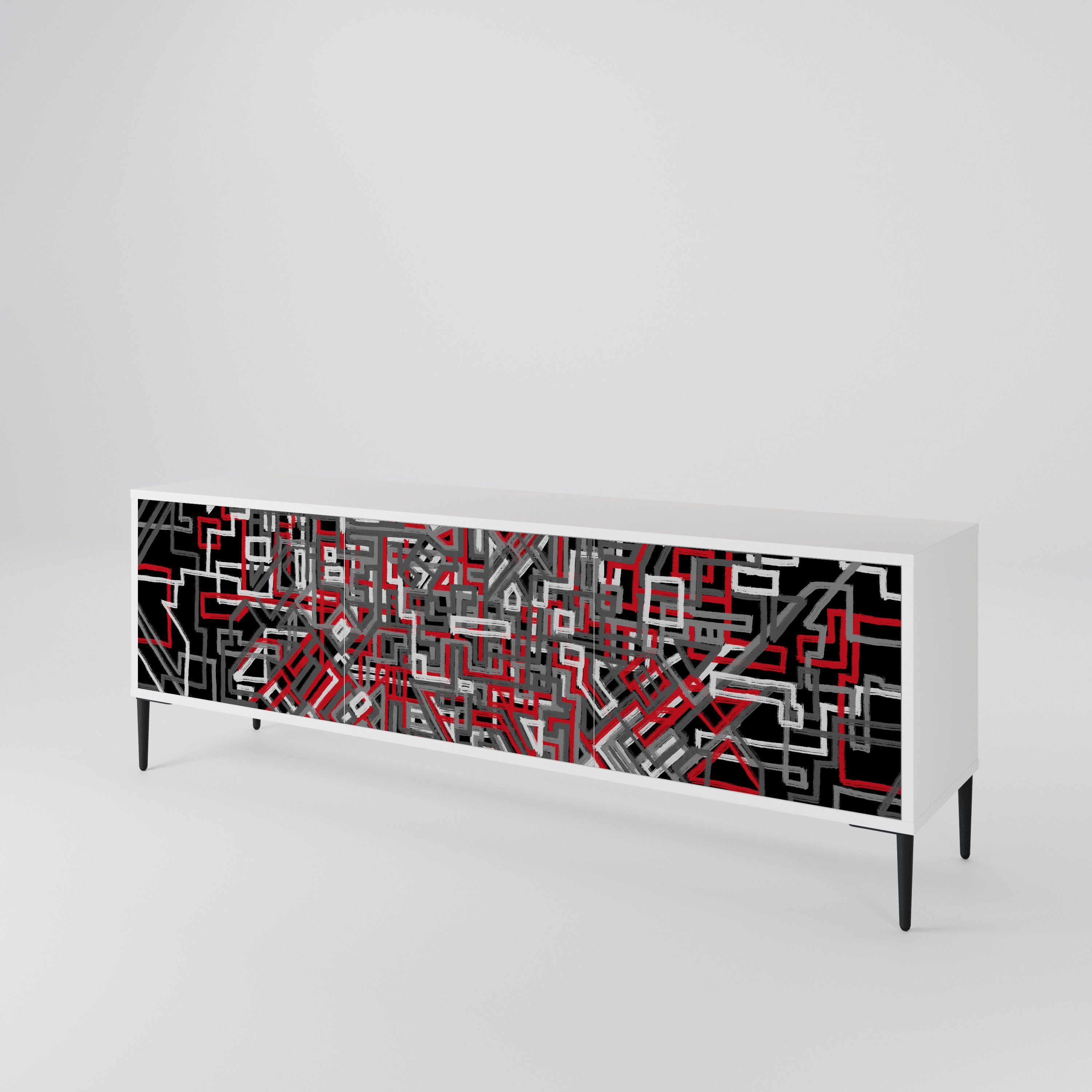 BROKEN LINES Mueble de TV de 3 Puertas