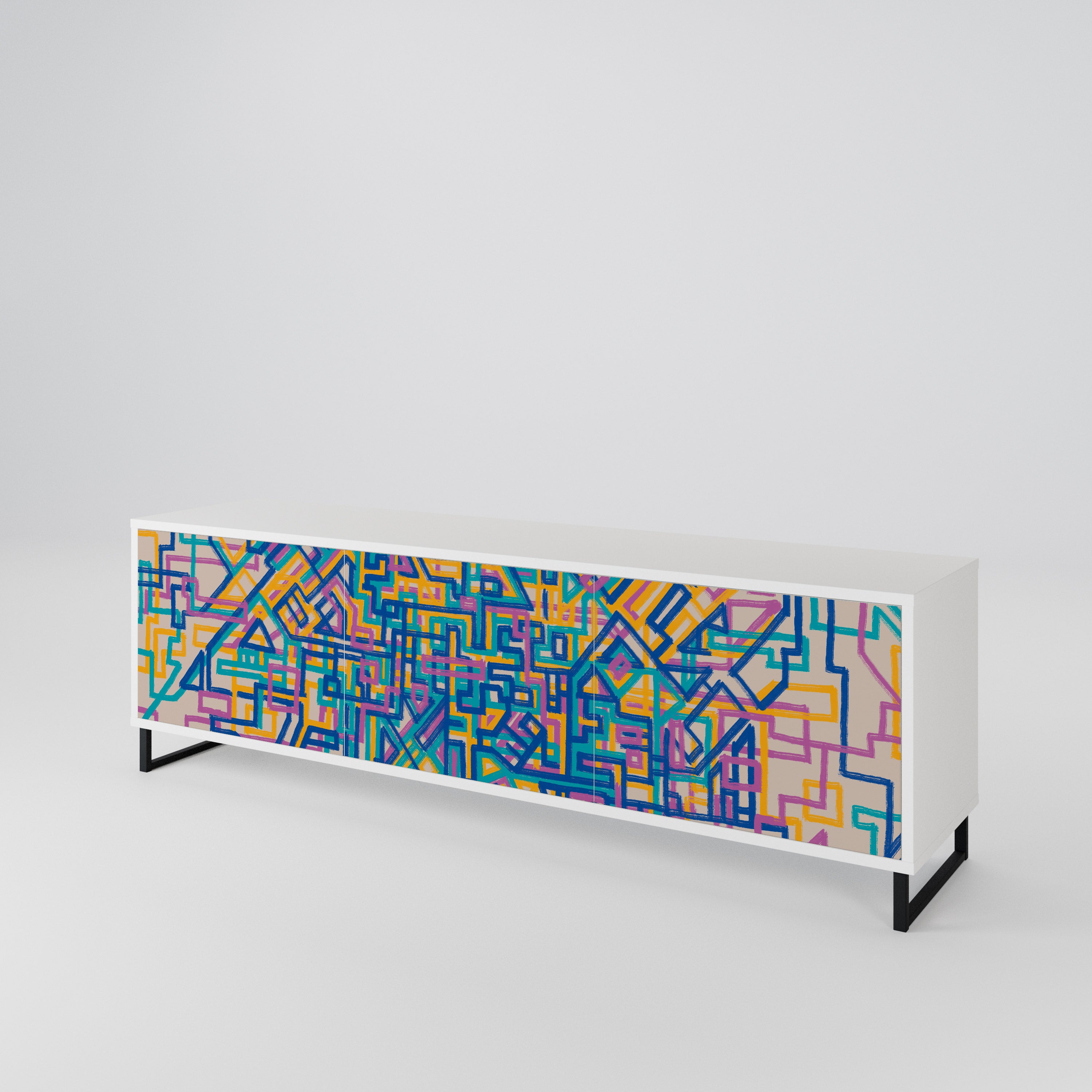 MEMORIES MAP Mueble de TV de 3 Puertas