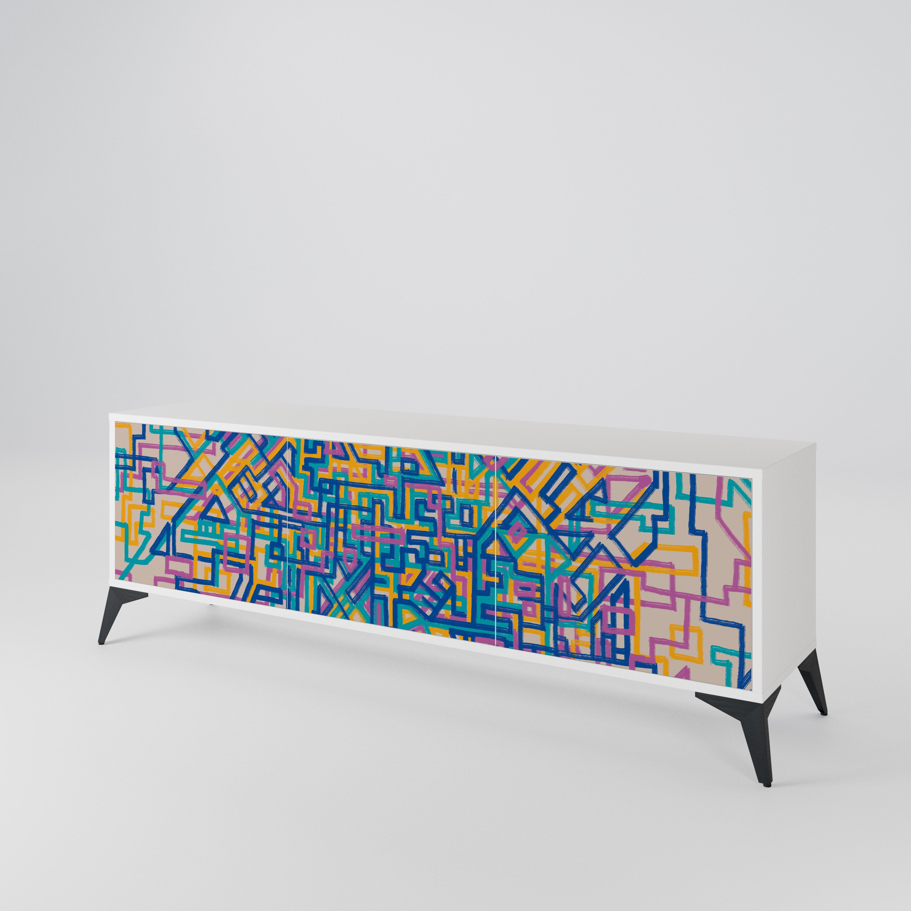 MEMORIES MAP Mueble de TV de 3 Puertas
