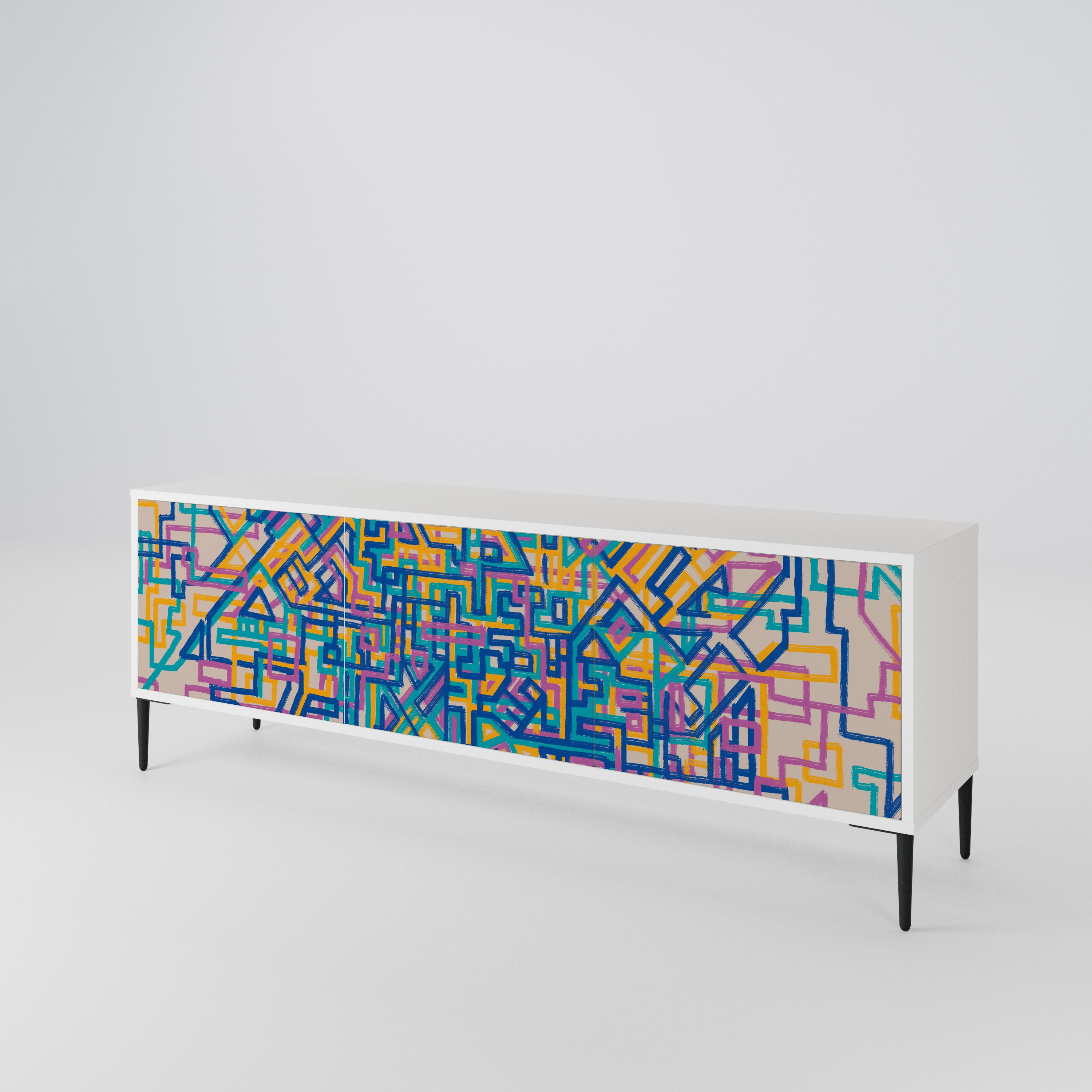 MEMORIES MAP Mueble de TV de 3 Puertas