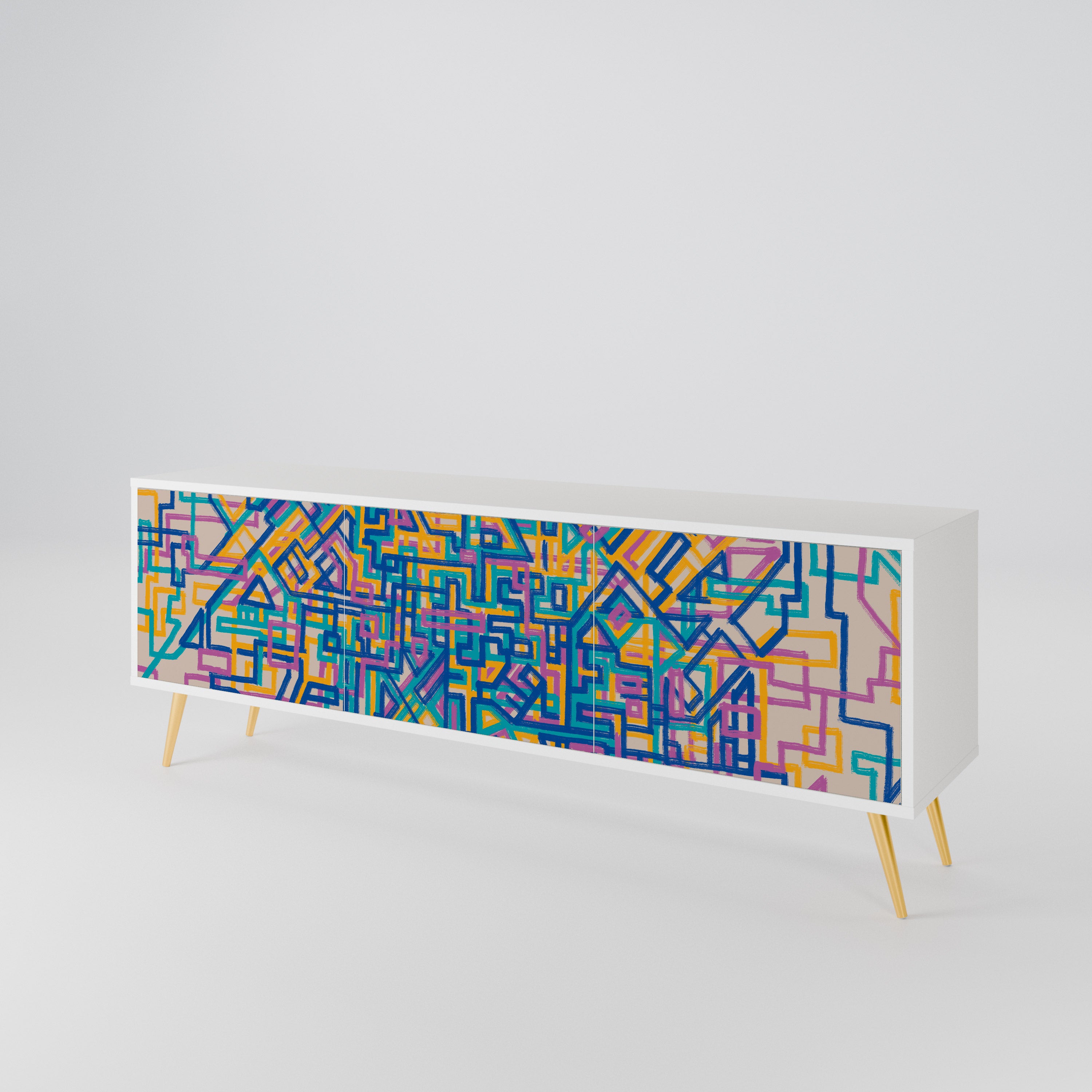 MEMORIES MAP Mueble de TV de 3 Puertas