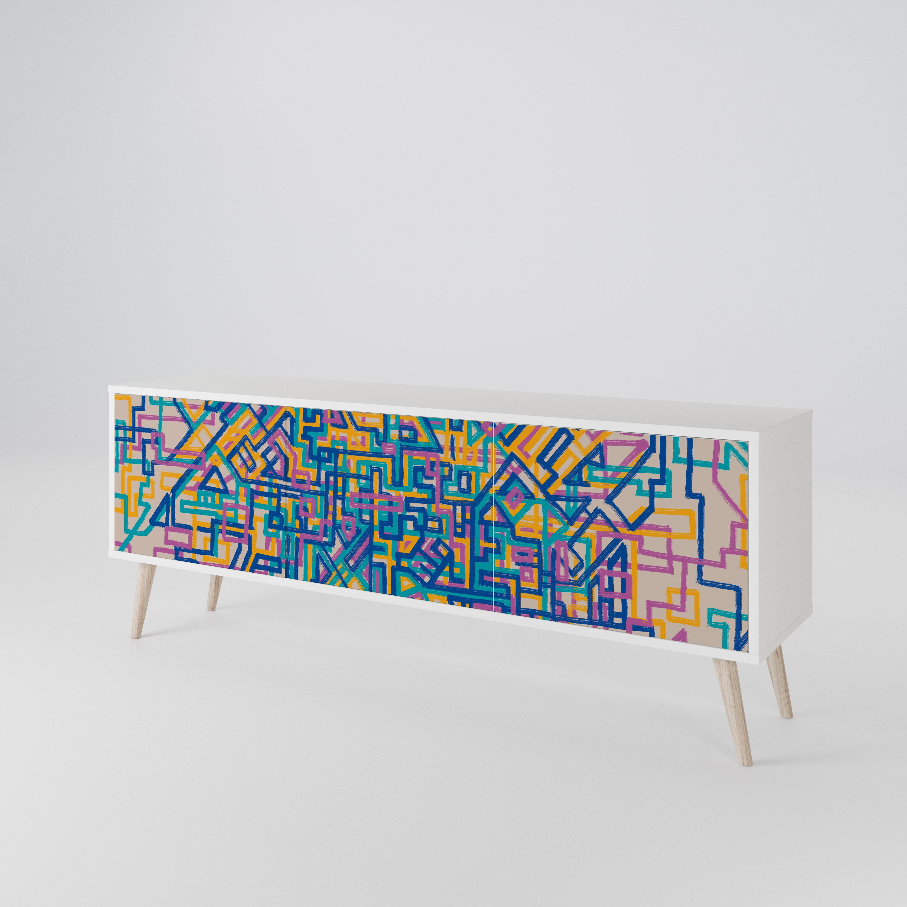 MEMORIES MAP Mueble de TV de 3 Puertas