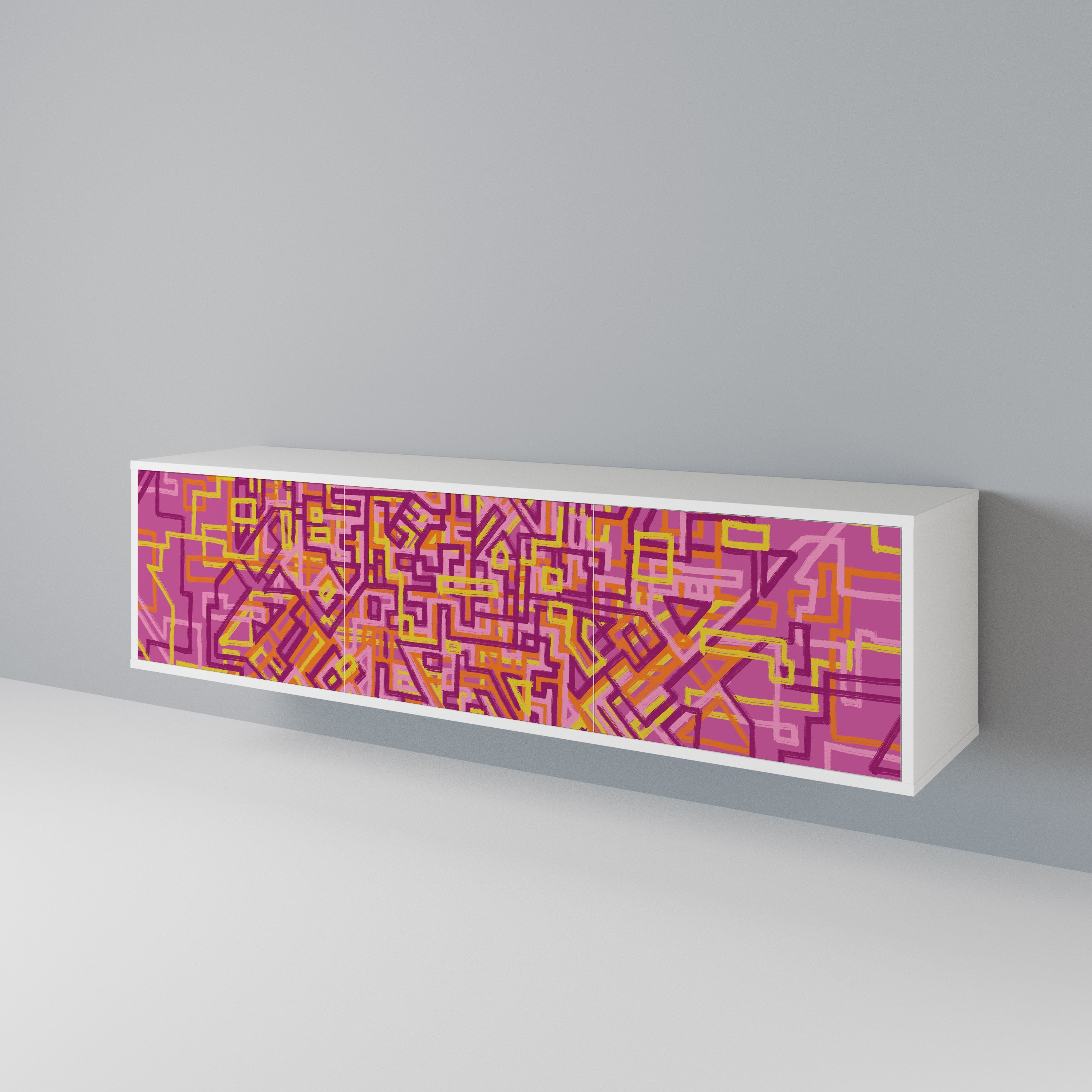 LOVELY MEMORIES Mueble de TV de 3 Puertas