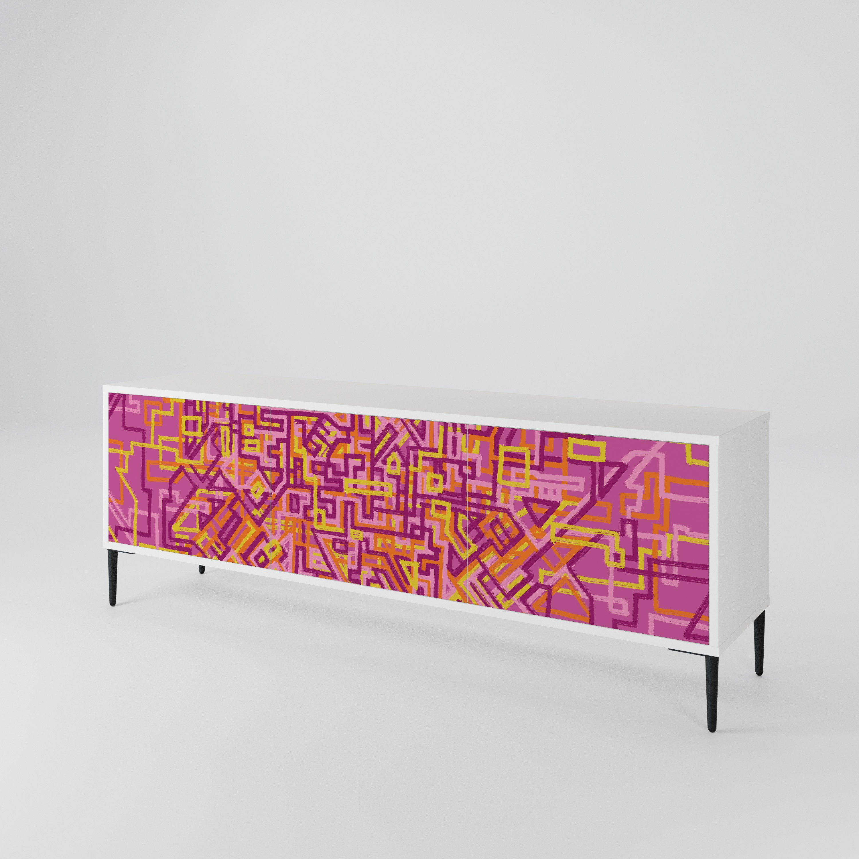 LOVELY MEMORIES Mueble de TV de 3 Puertas
