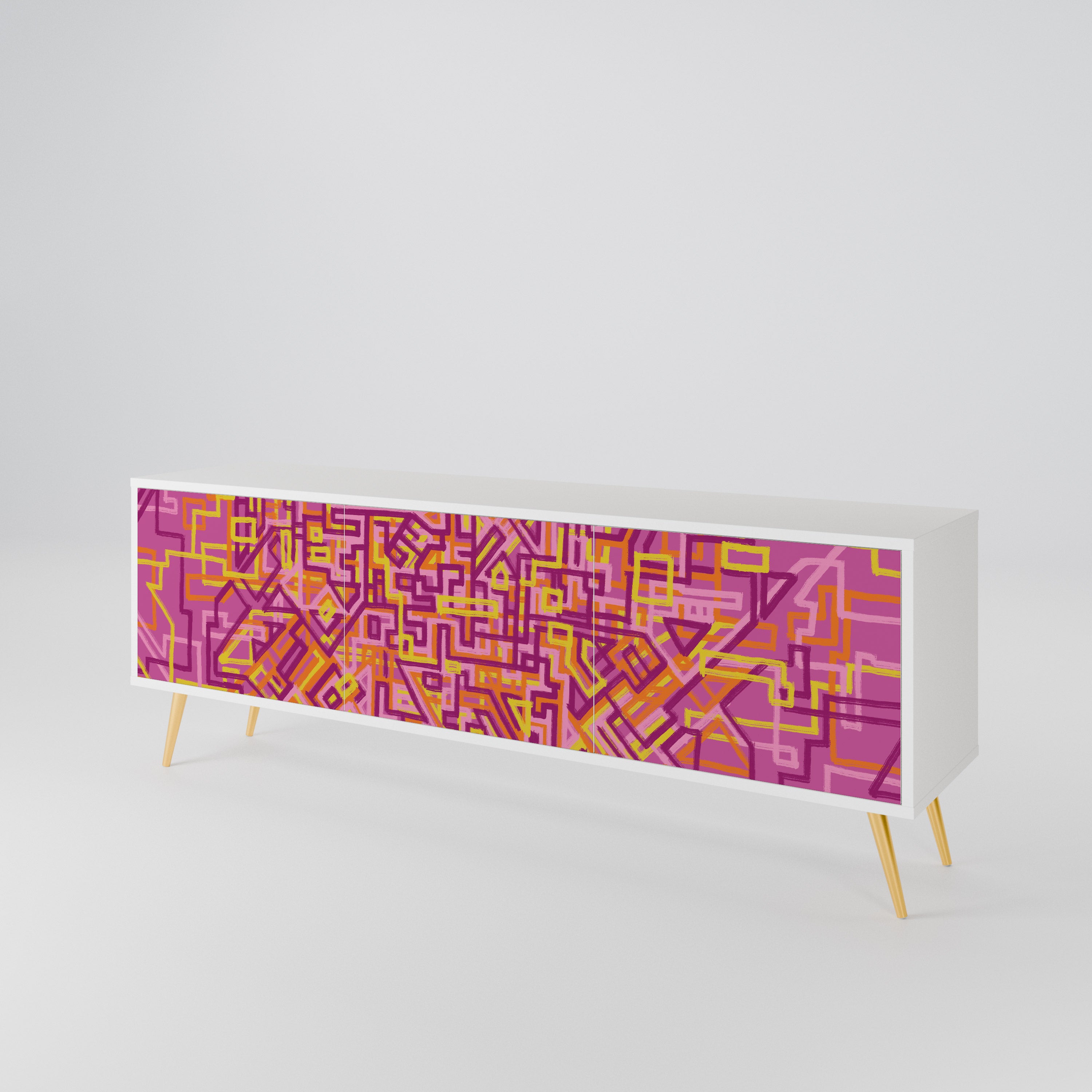LOVELY MEMORIES Mueble de TV de 3 Puertas