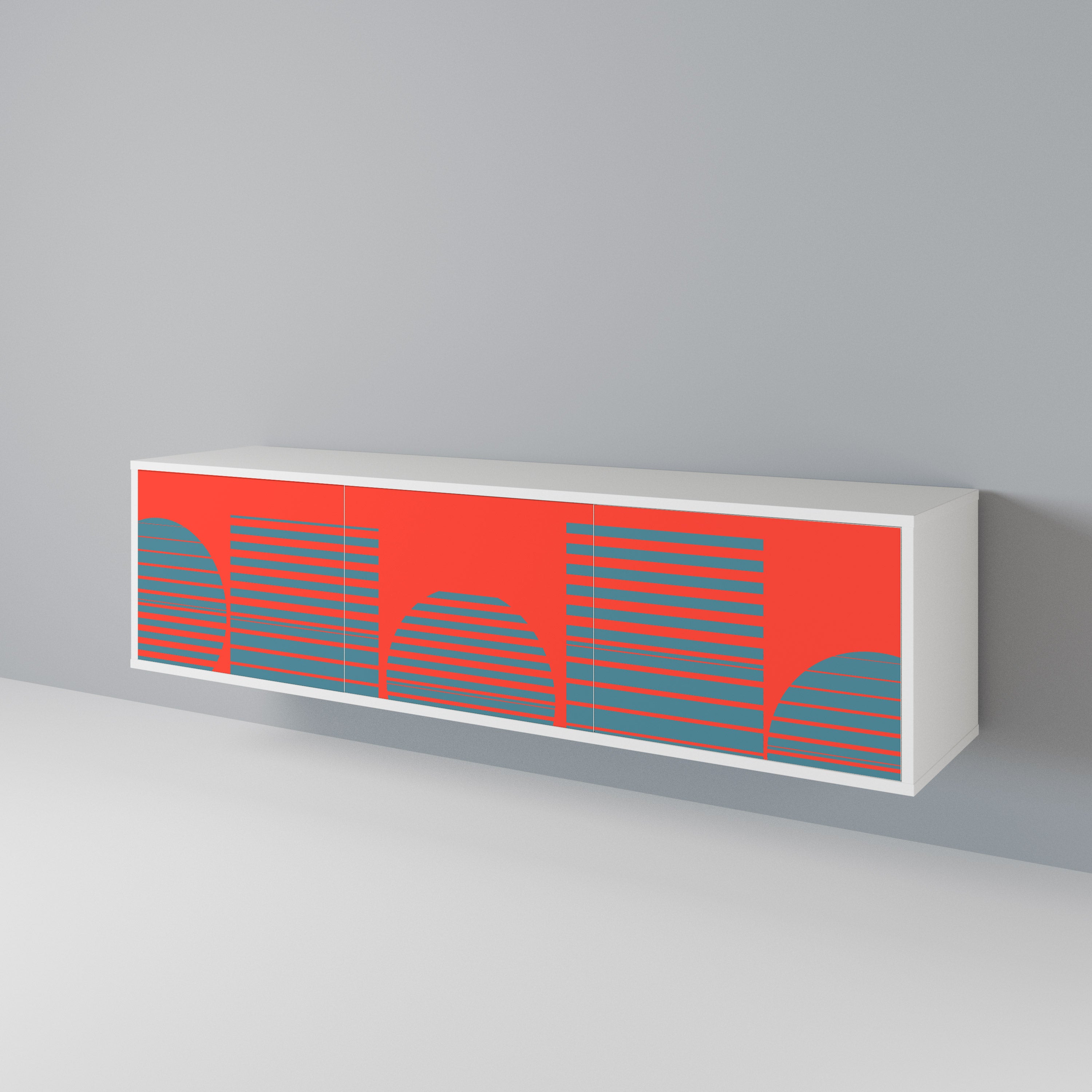 RISING GEOMETRY STARS Mueble de TV de 3 Puertas
