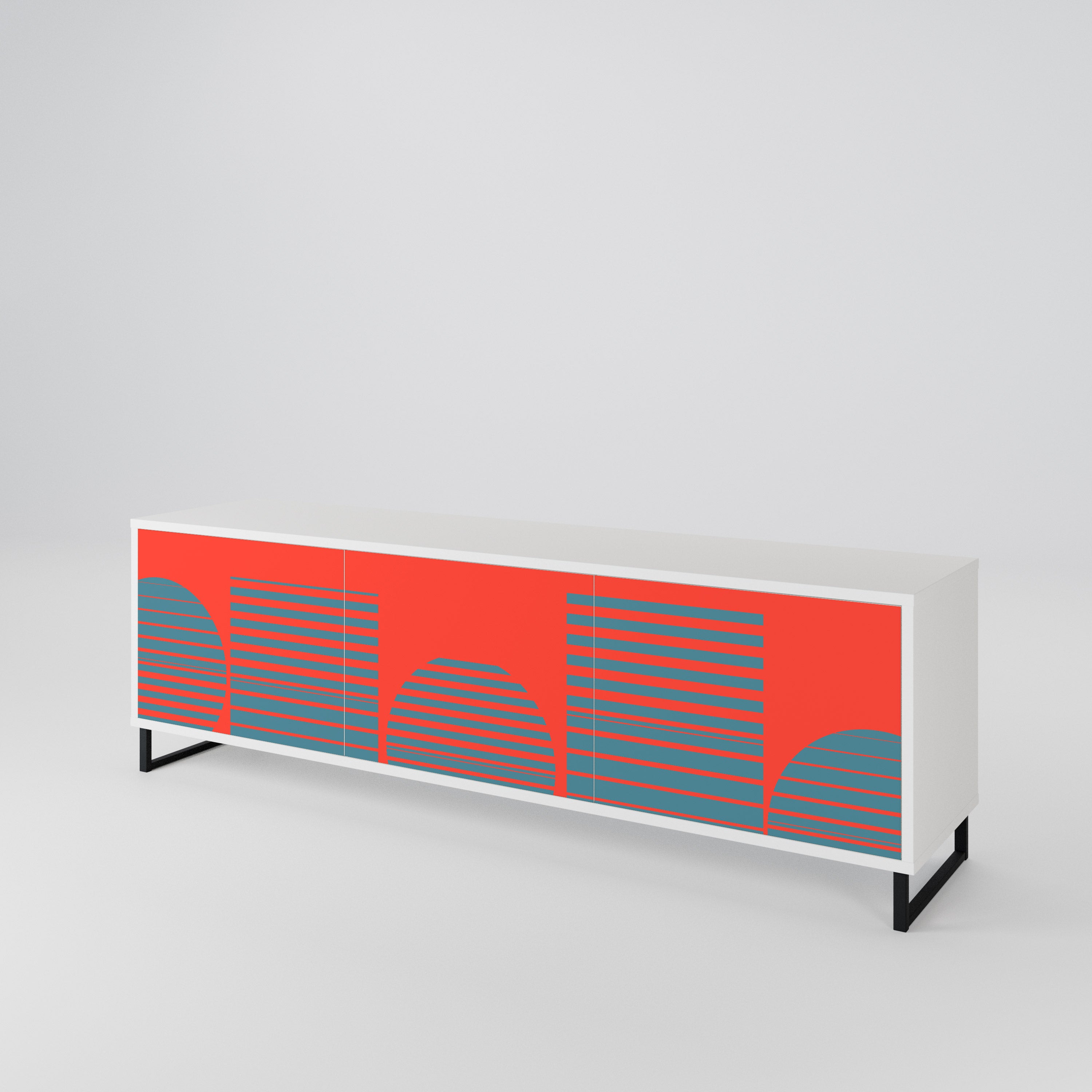 RISING GEOMETRY STARS Mueble de TV de 3 Puertas