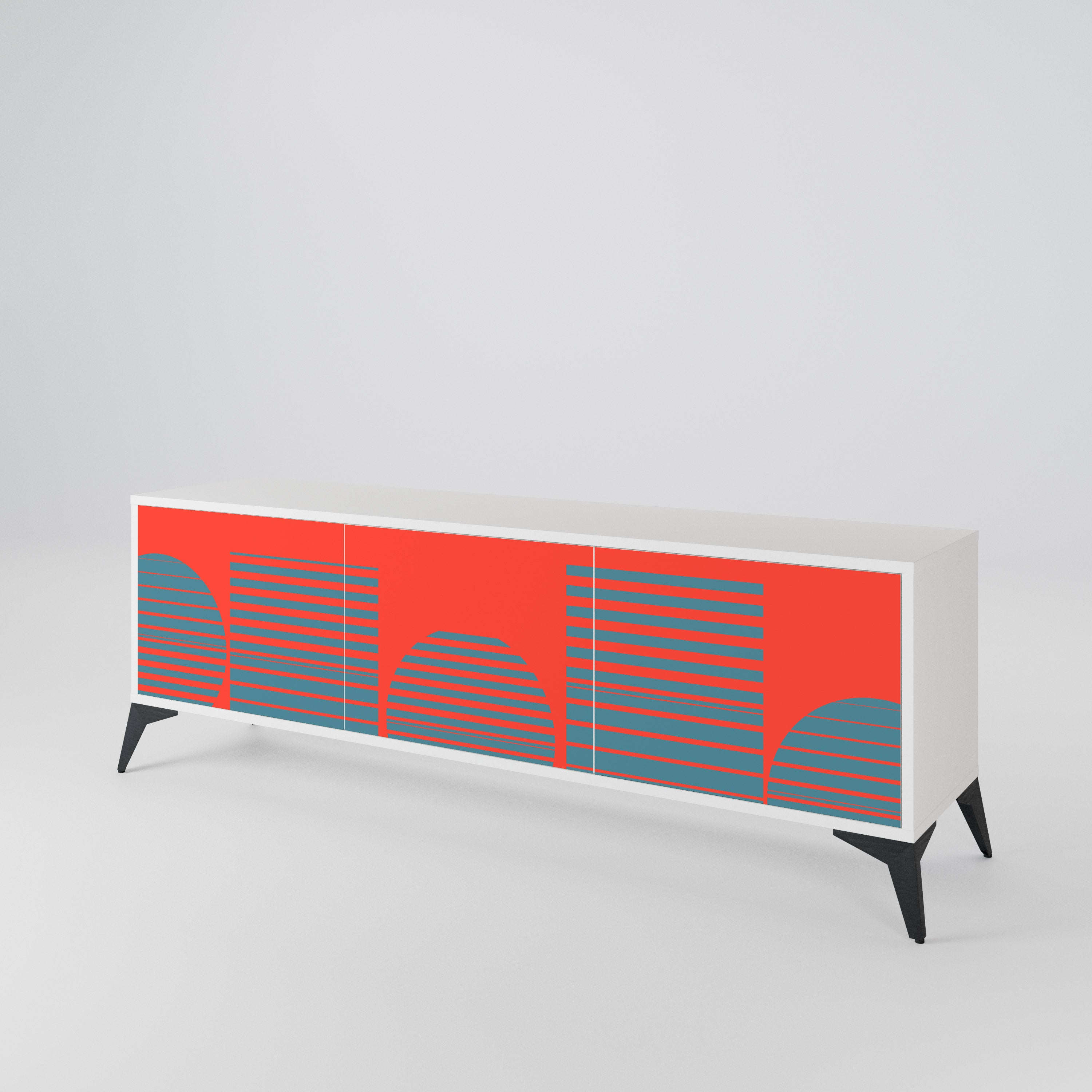 RISING GEOMETRY STARS Mueble de TV de 3 Puertas