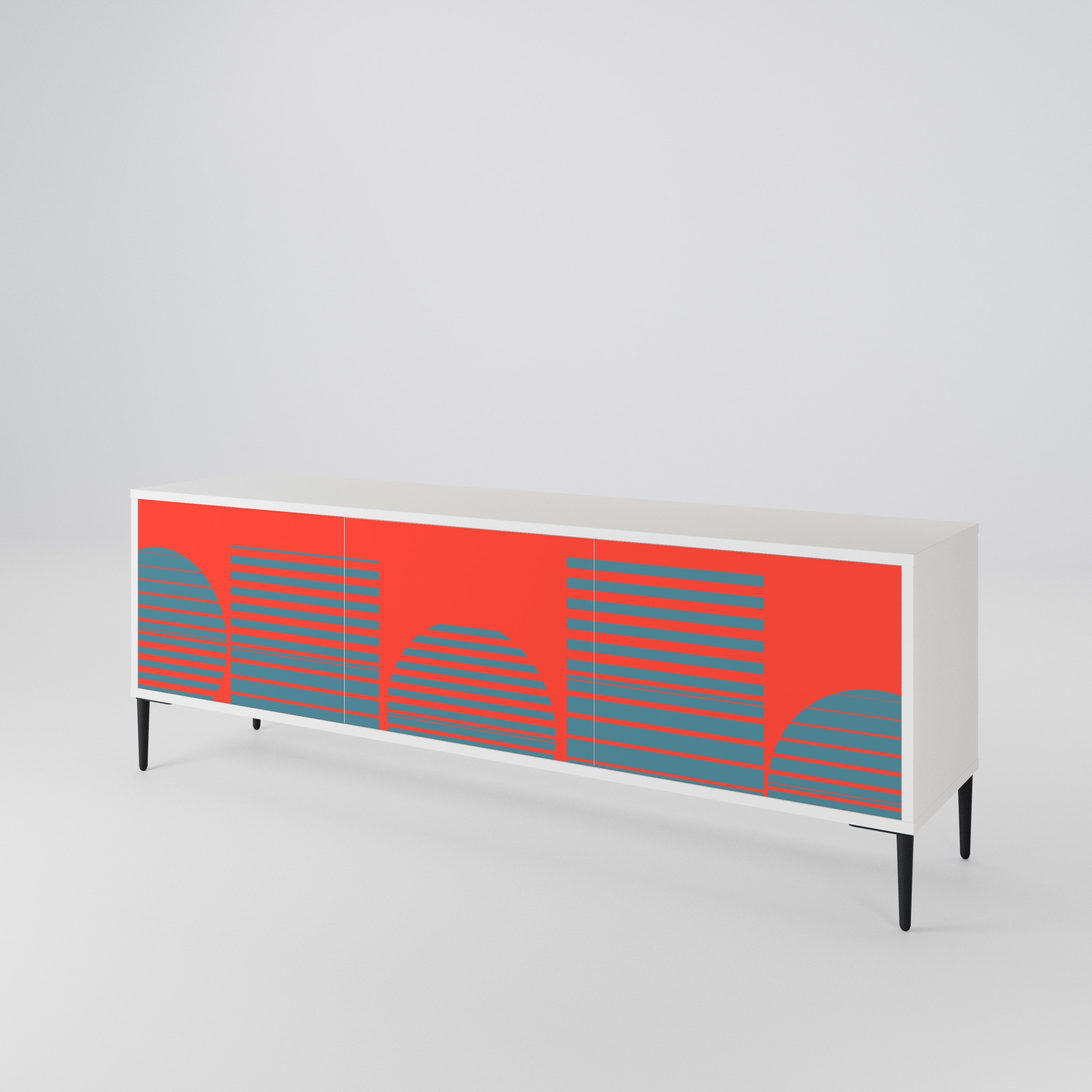 RISING GEOMETRY STARS Mueble de TV de 3 Puertas
