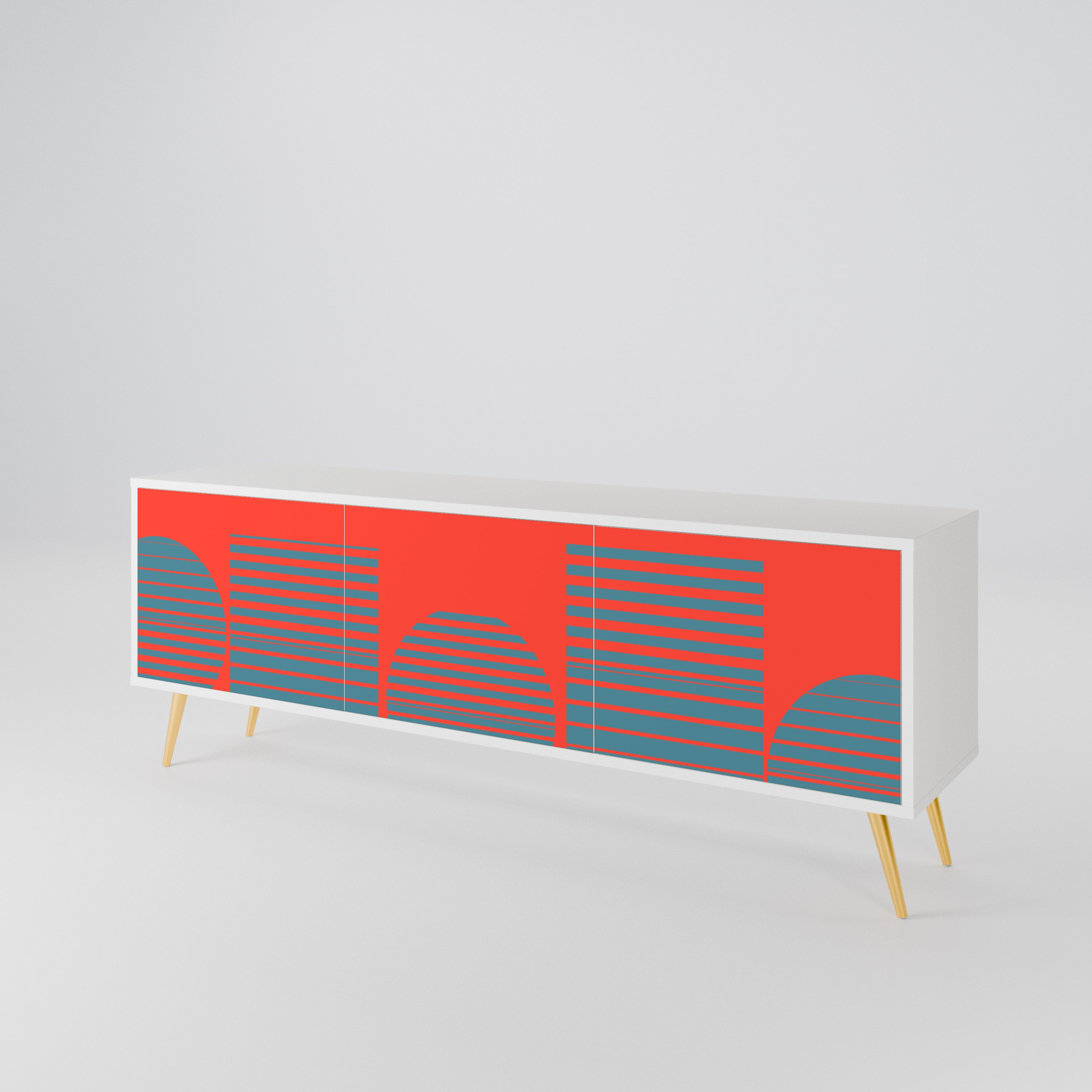 RISING GEOMETRY STARS Mueble de TV de 3 Puertas