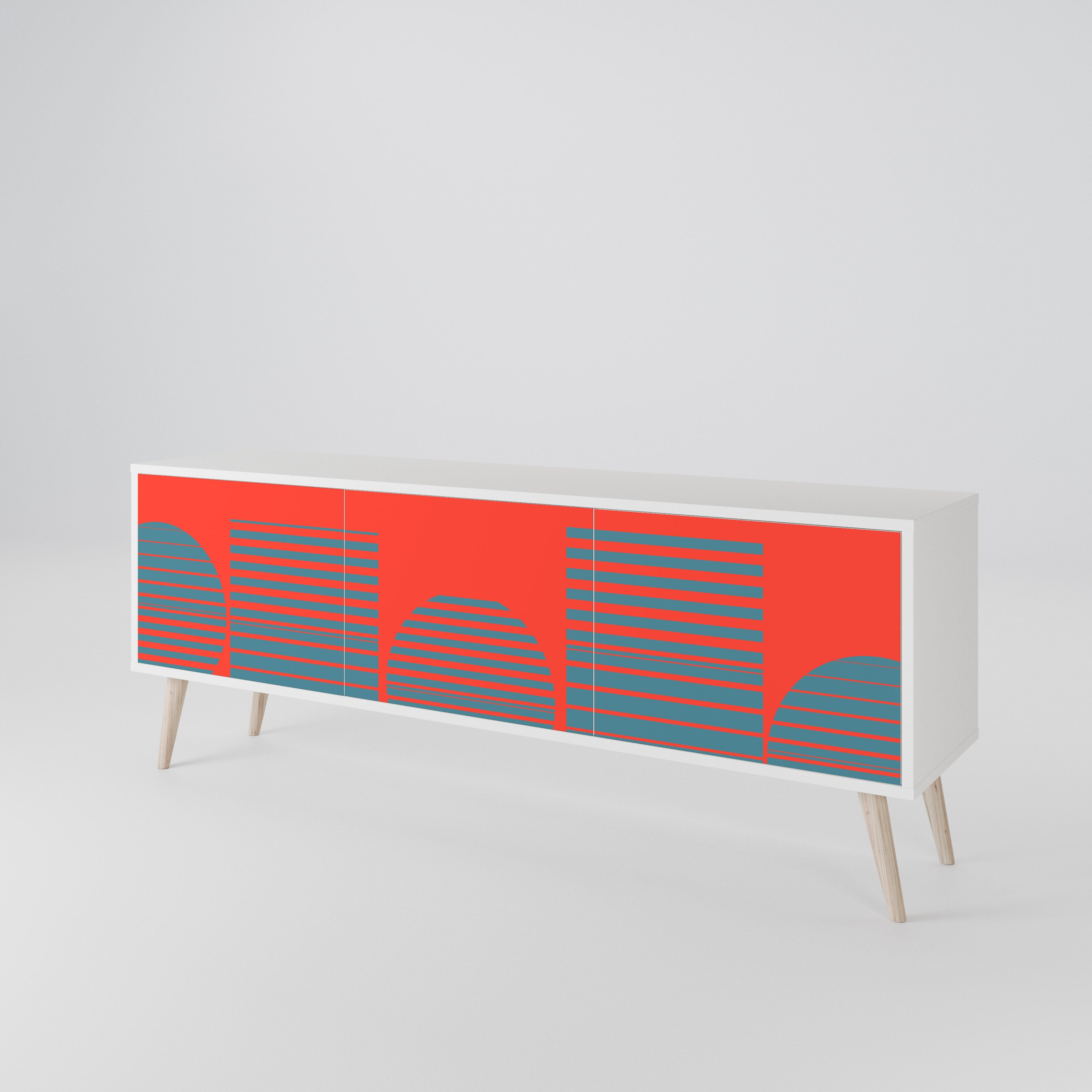 RISING GEOMETRY STARS Mueble de TV de 3 Puertas