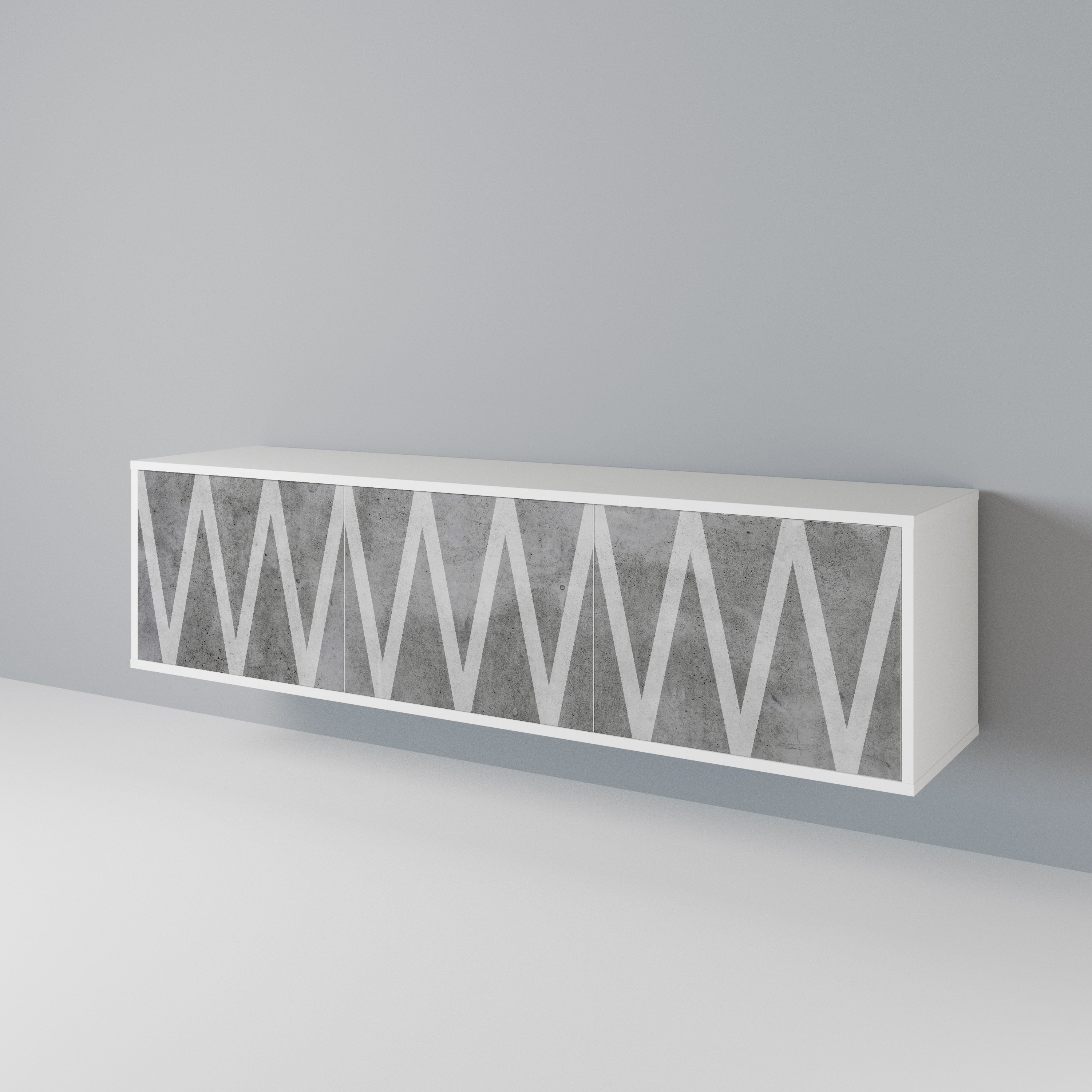 SOLID ZIG ZAG Mueble de TV de 3 Puertas