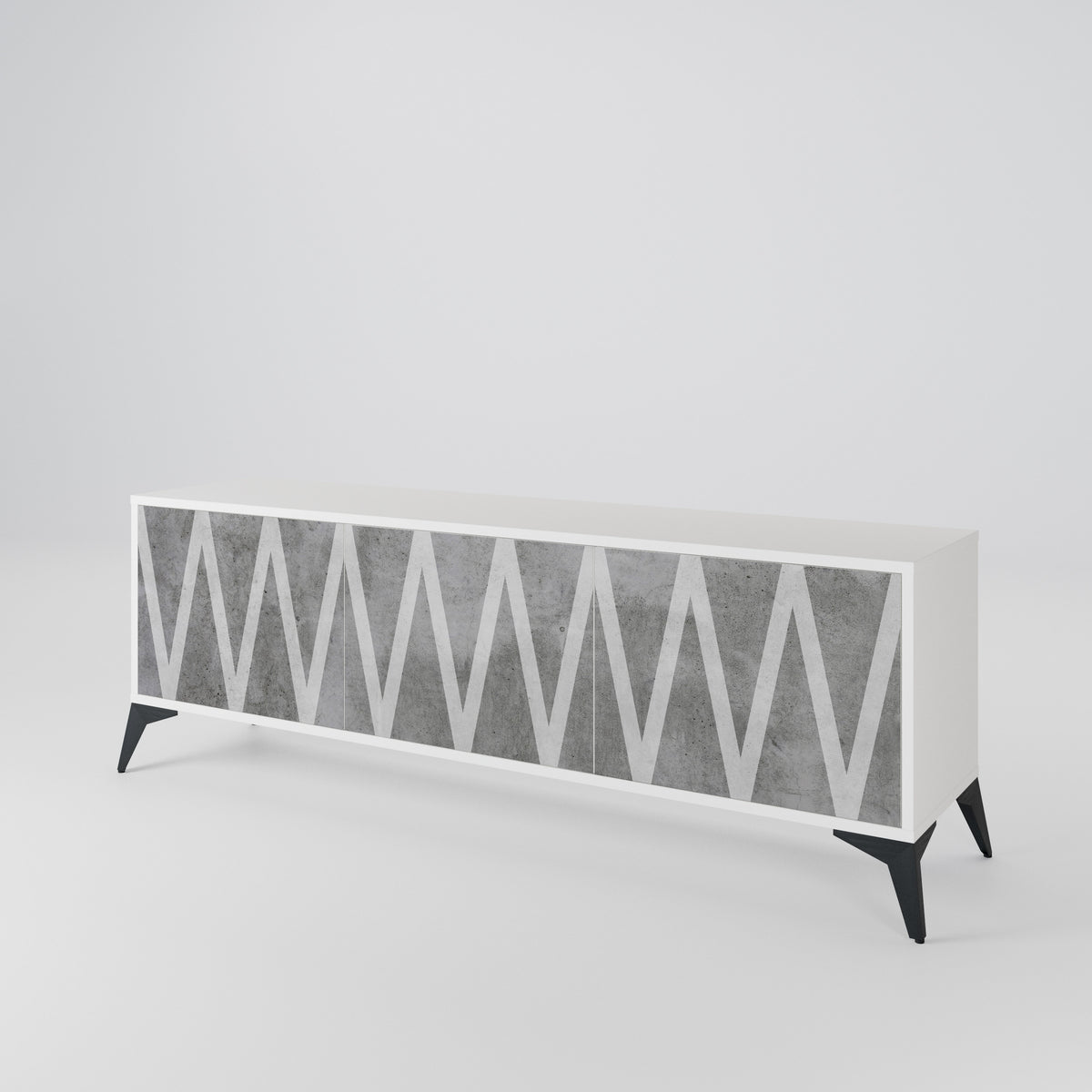 SOLID ZIG ZAG Móvel de TV de 3 Portas