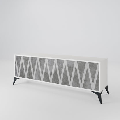SOLID ZIG ZAG Móvel de TV de 3 Portas