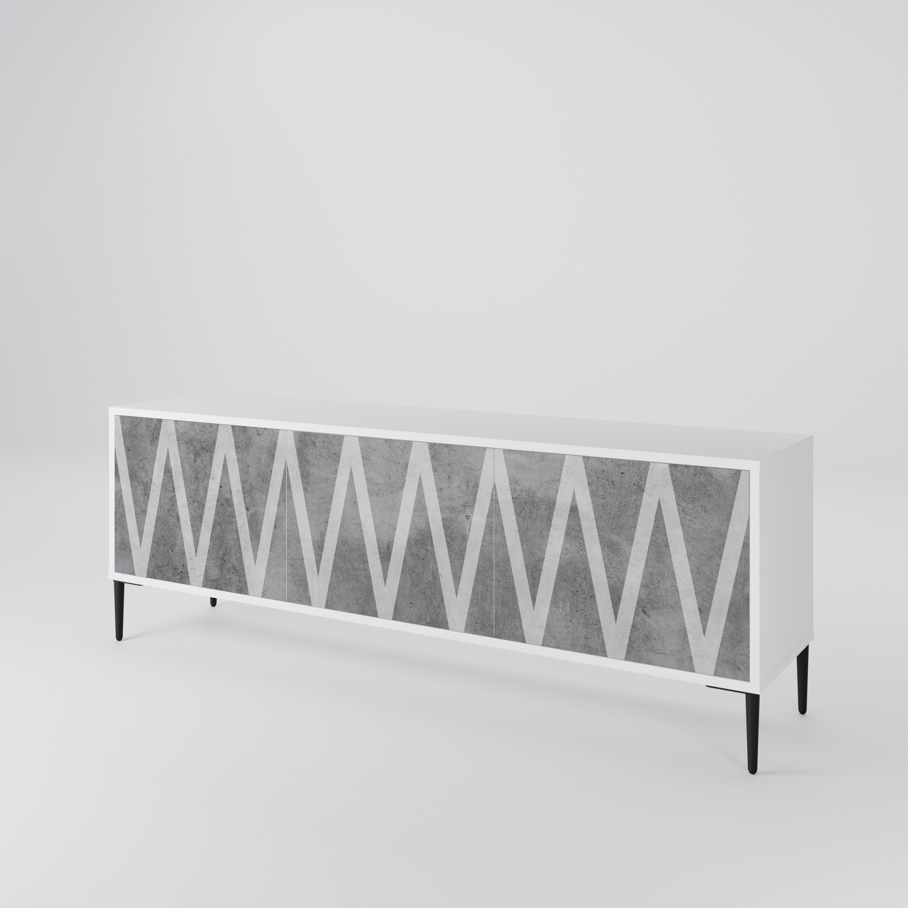 SOLID ZIG ZAG Mueble de TV de 3 Puertas