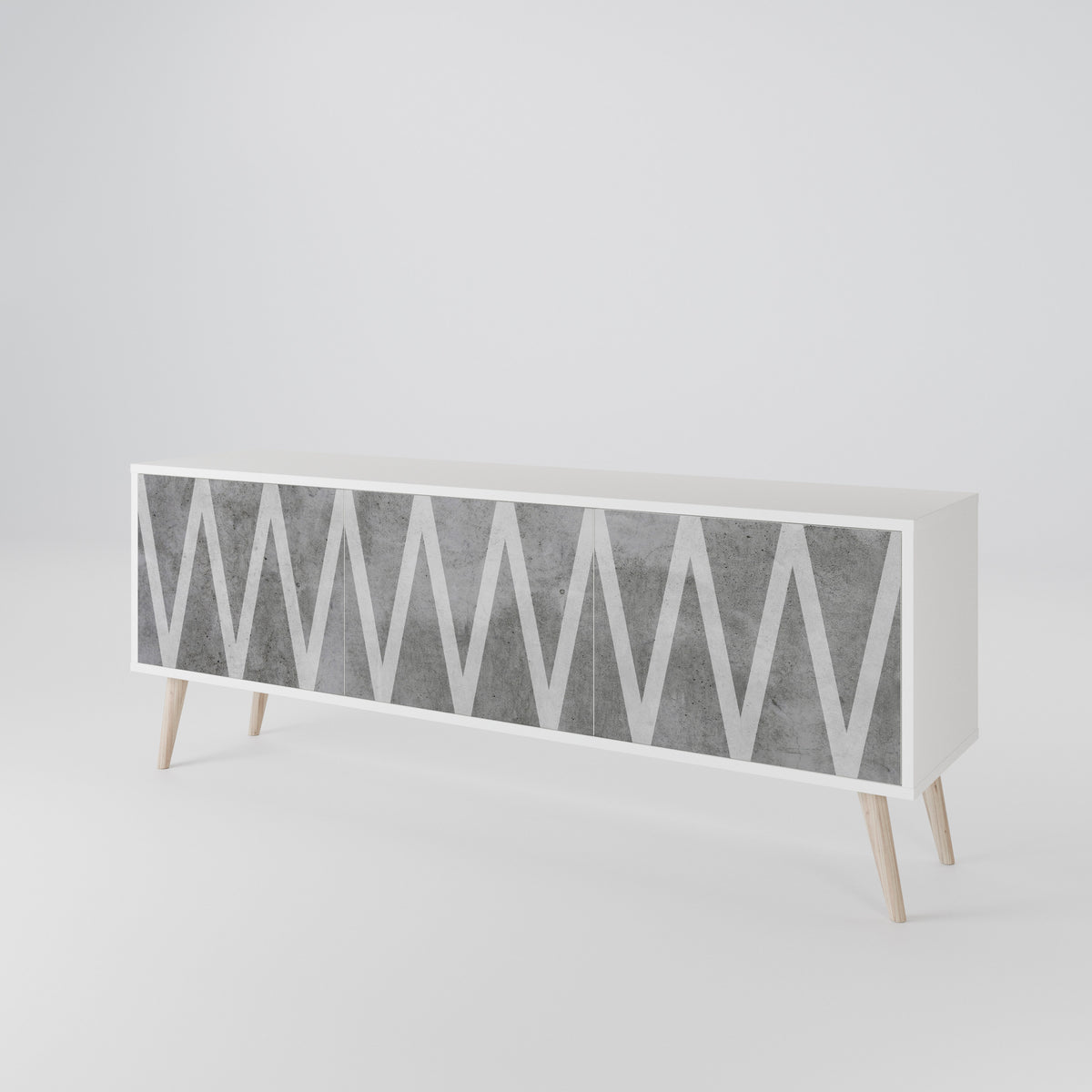 SOLID ZIG ZAG Móvel de TV de 3 Portas