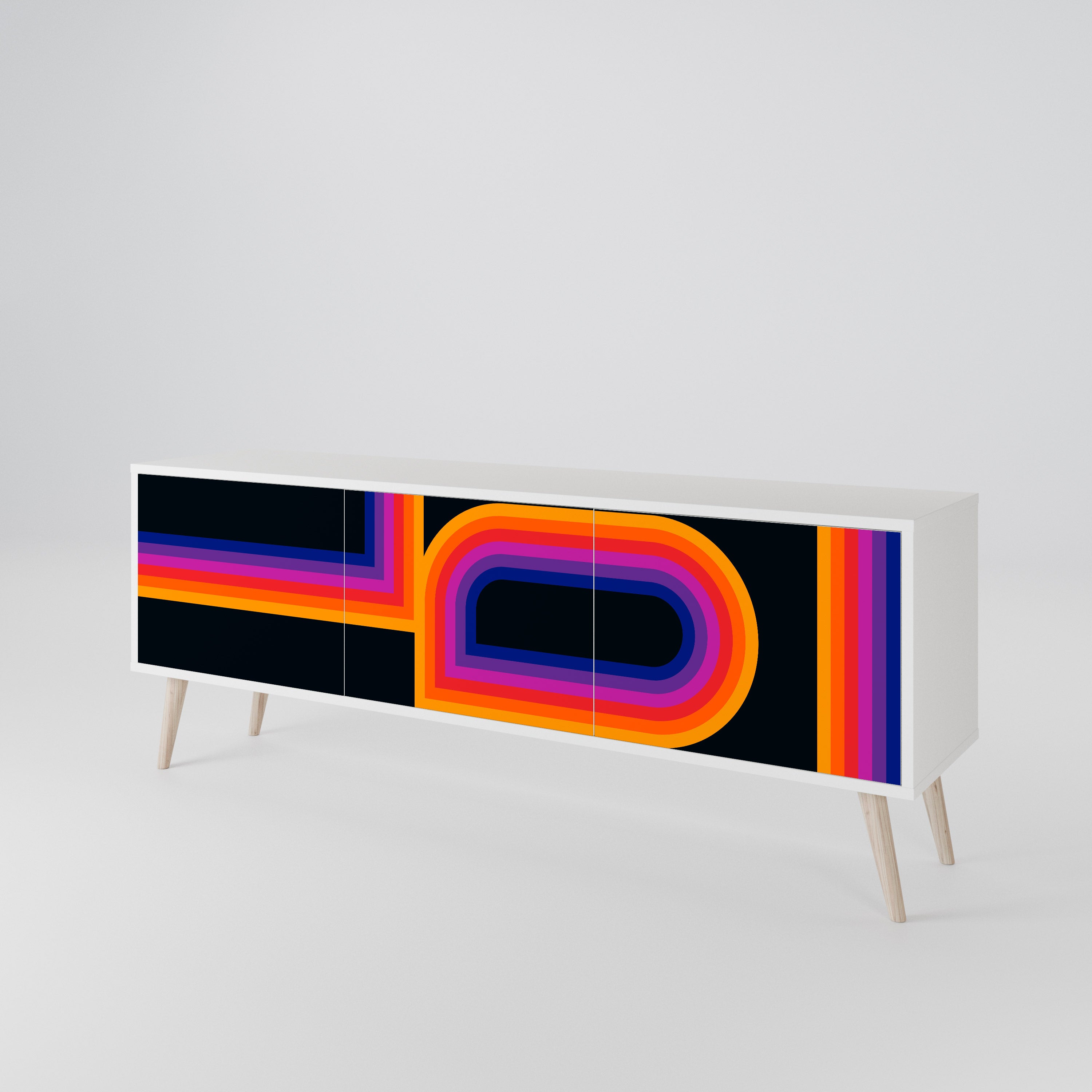 BLINDED BY THE LIGHTS Mueble de TV de 3 Puertas