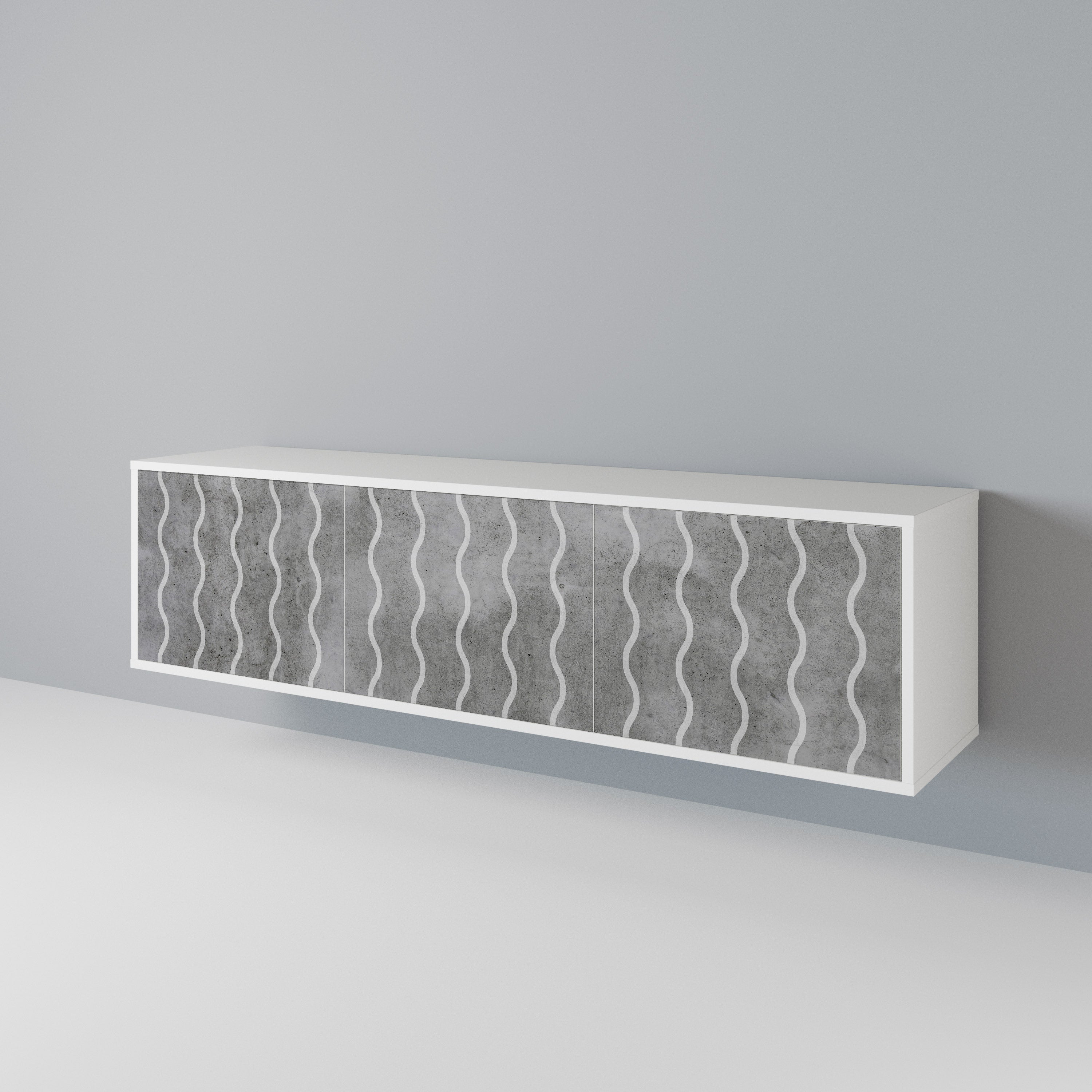 WAVES OF CONCRETE Mueble de TV de 3 Puertas