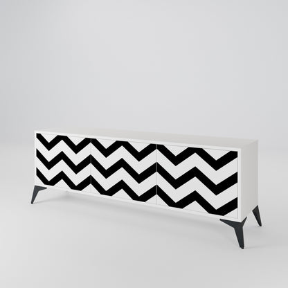 CLASSIC ZIG ZAG 3-Door TV Cabinet