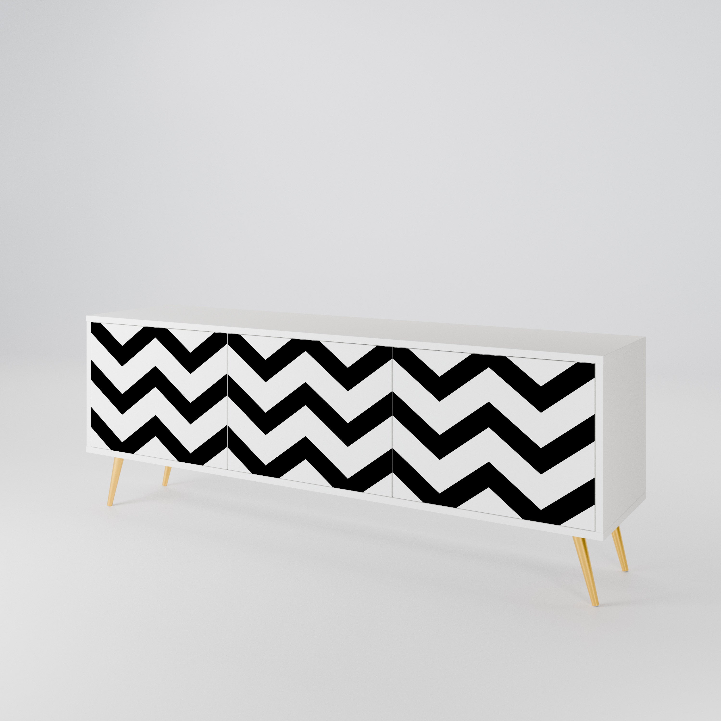 CLASSIC ZIG ZAG Mueble de TV de 3 Puertas