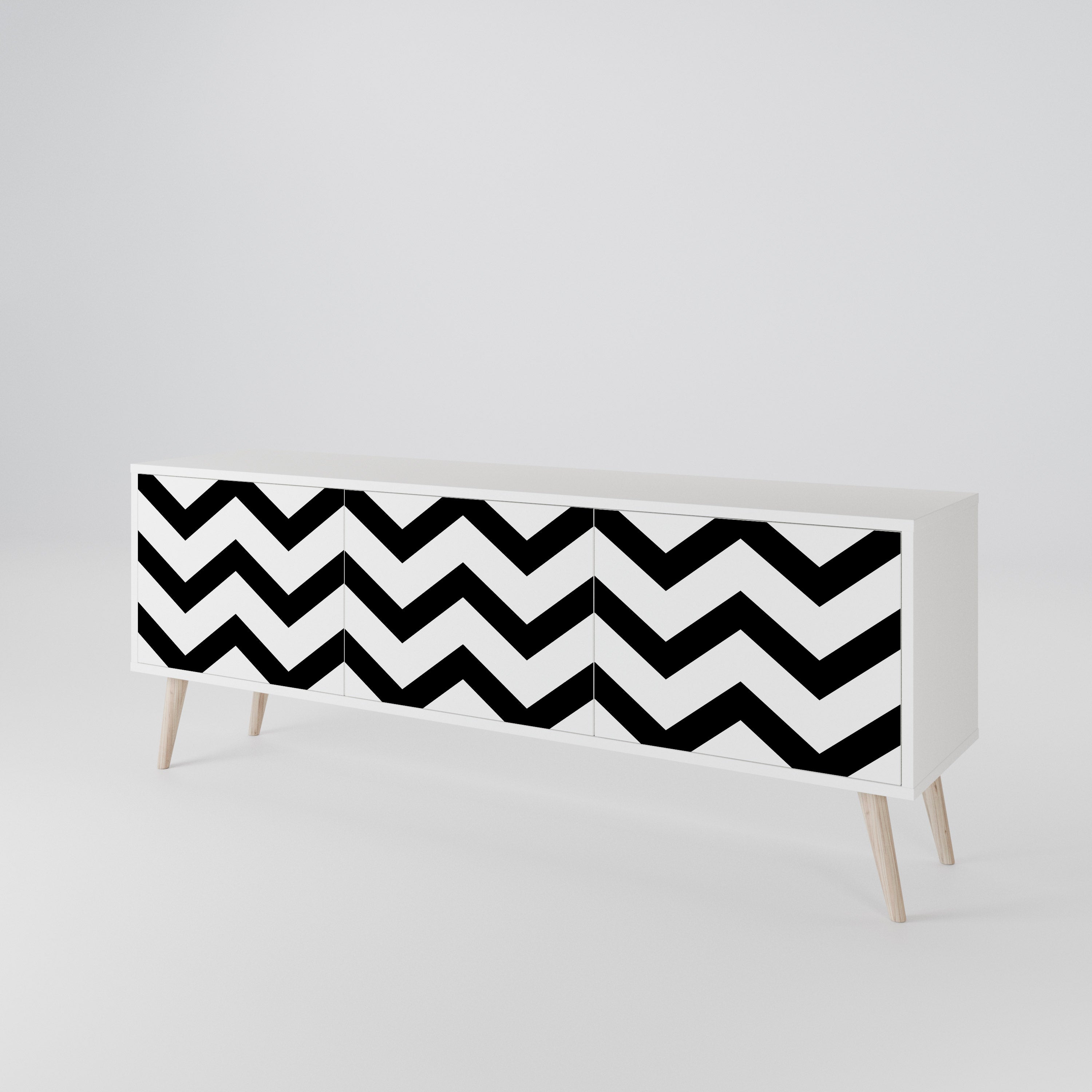 CLASSIC ZIG ZAG Mueble de TV de 3 Puertas