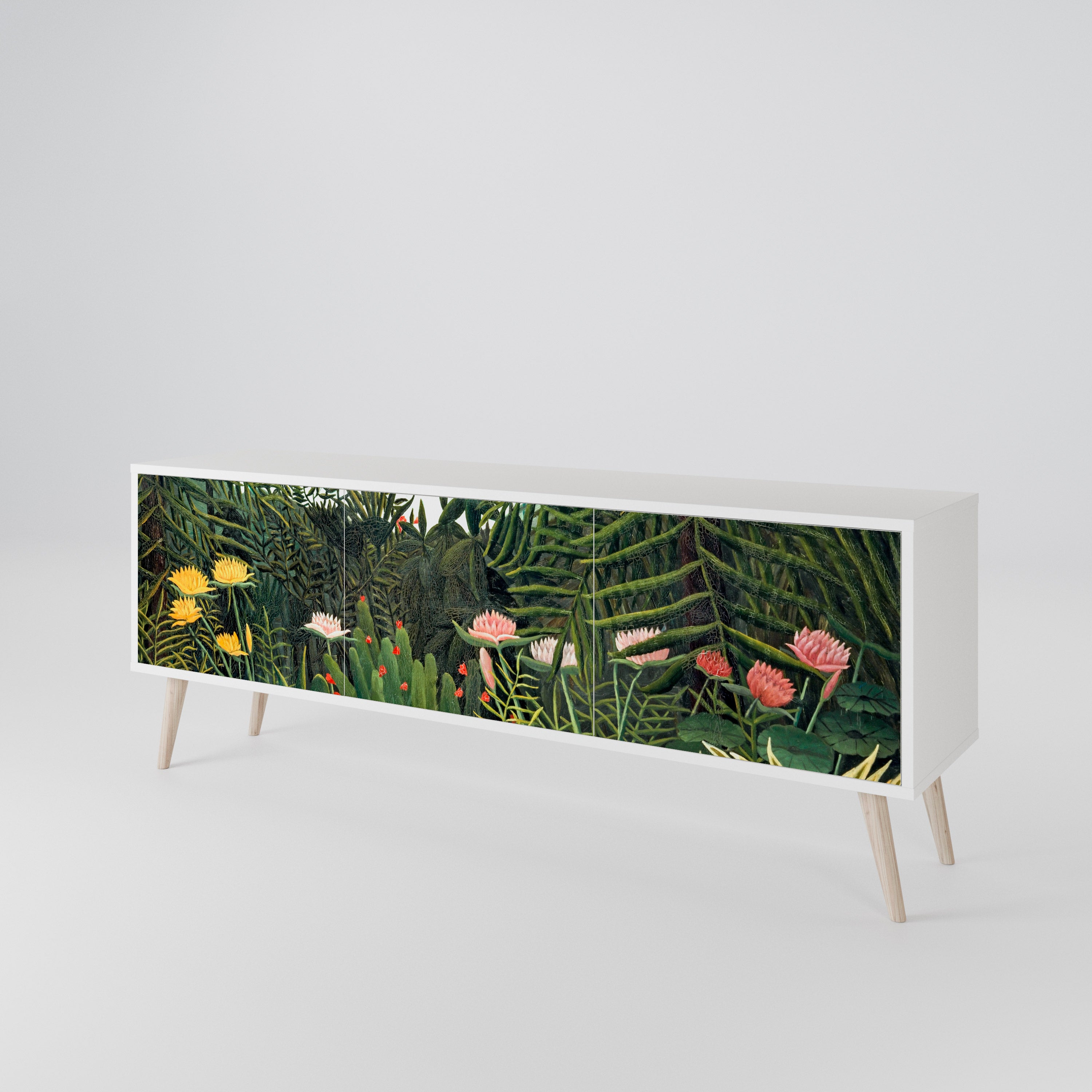 VIRGIN FOREST WITH SUNSET Mueble de TV de 3 Puertas