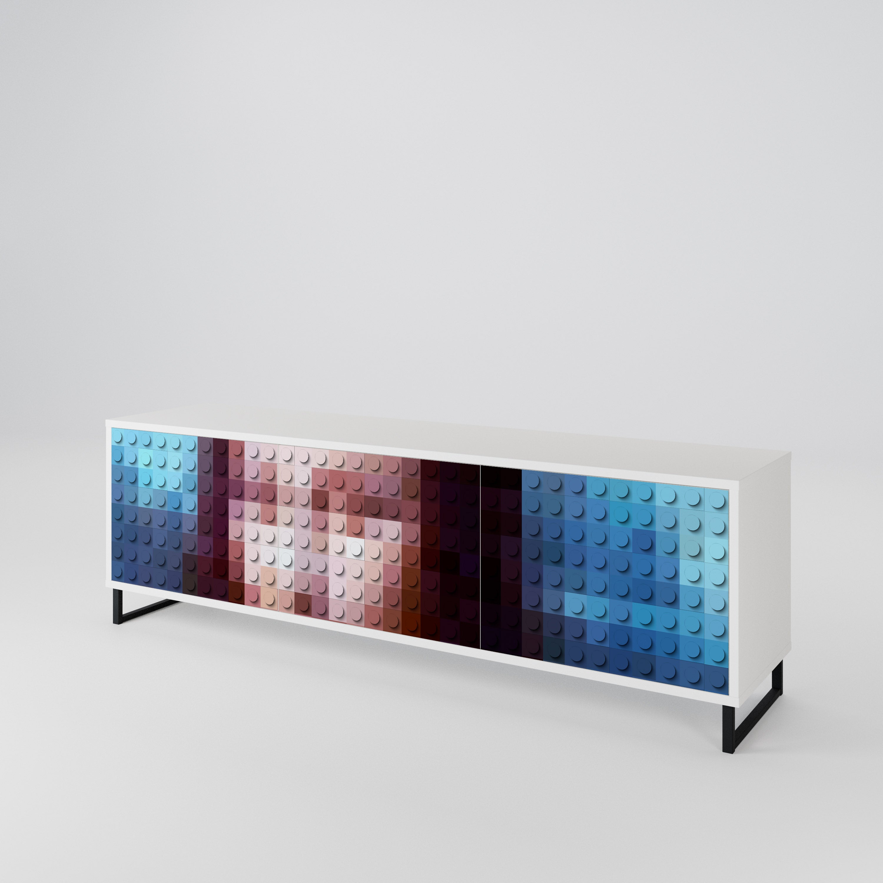 CONSTRUCTIVE ART Mueble de TV de 3 Puertas